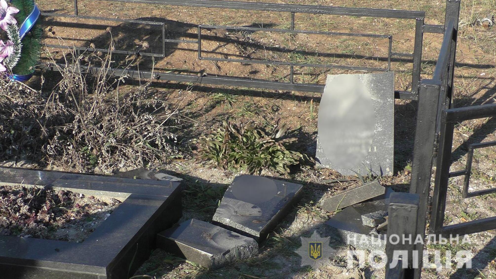 На Миколаївщині поліцейські встановили зловмисника, який скоїв наругу над понад 100 могил
