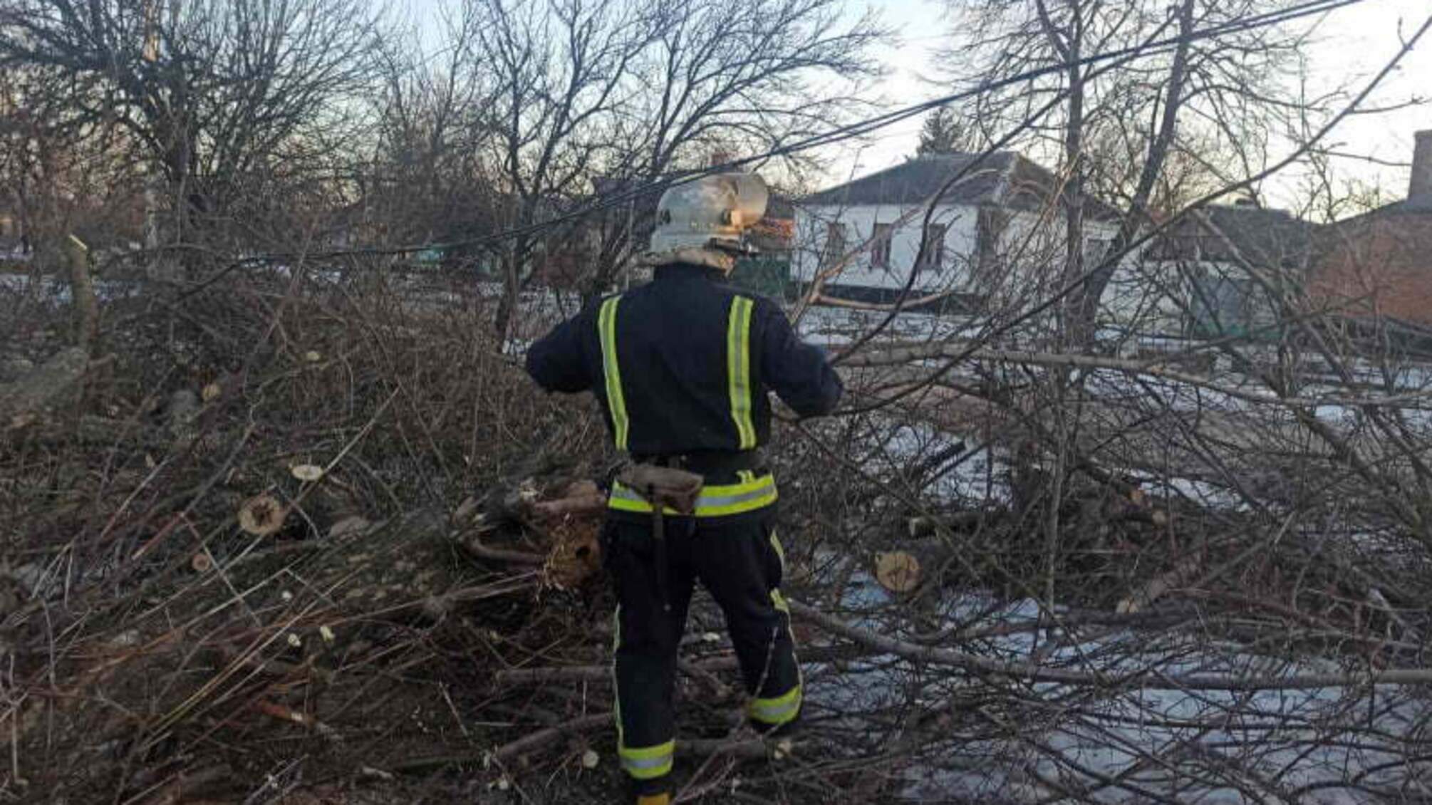 Рятувальники кіровоградського гарнізону чотири рази розпилювали та прибирали аварійні дерева