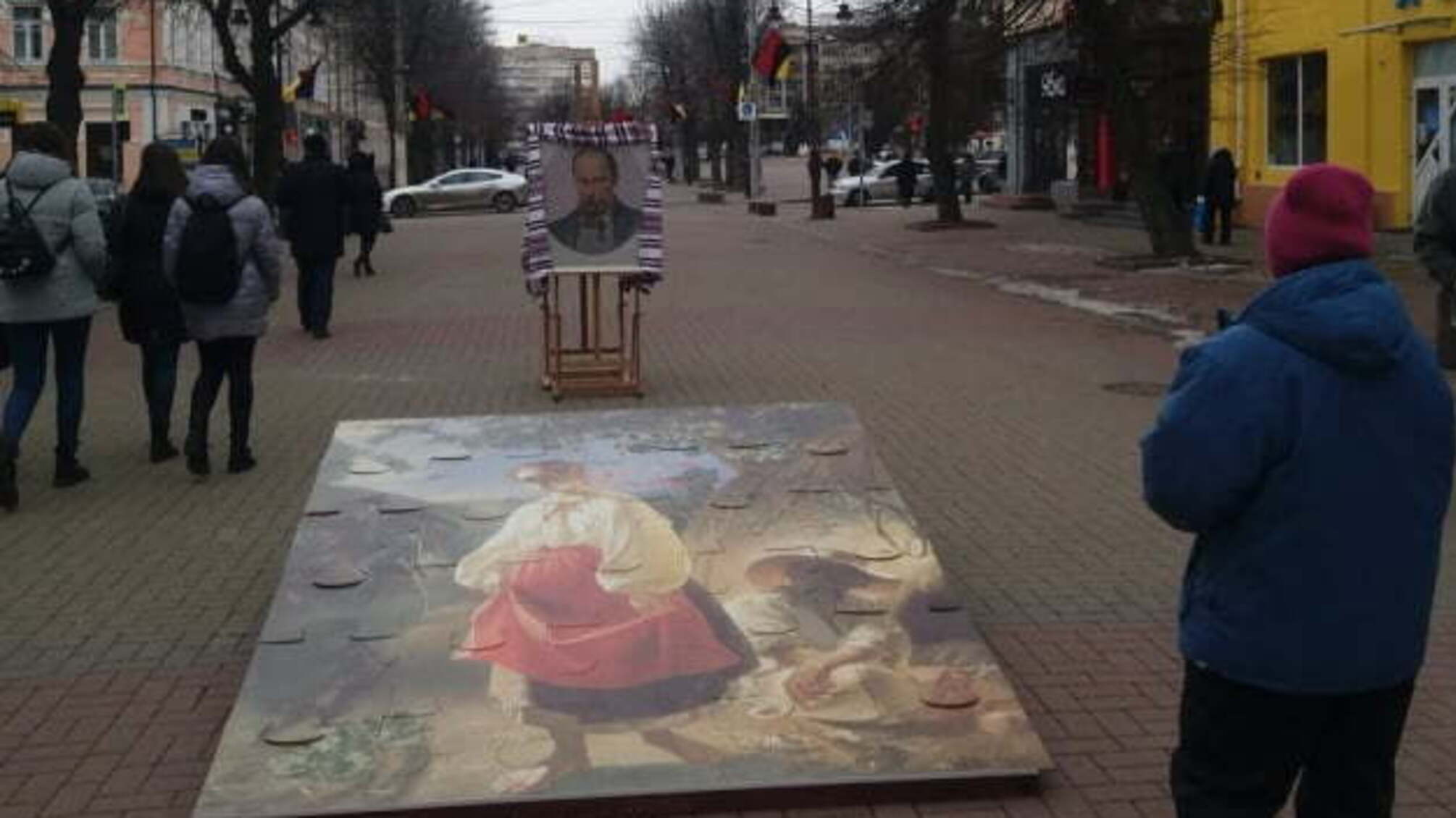 У Хмельницькому просто неба влаштували виставку «Ай-стопер: Тарас Шевченко»