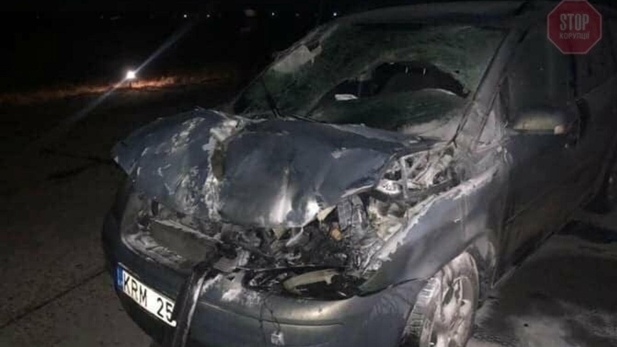 На Кивщине автомобиль врезался в самолет (фото)