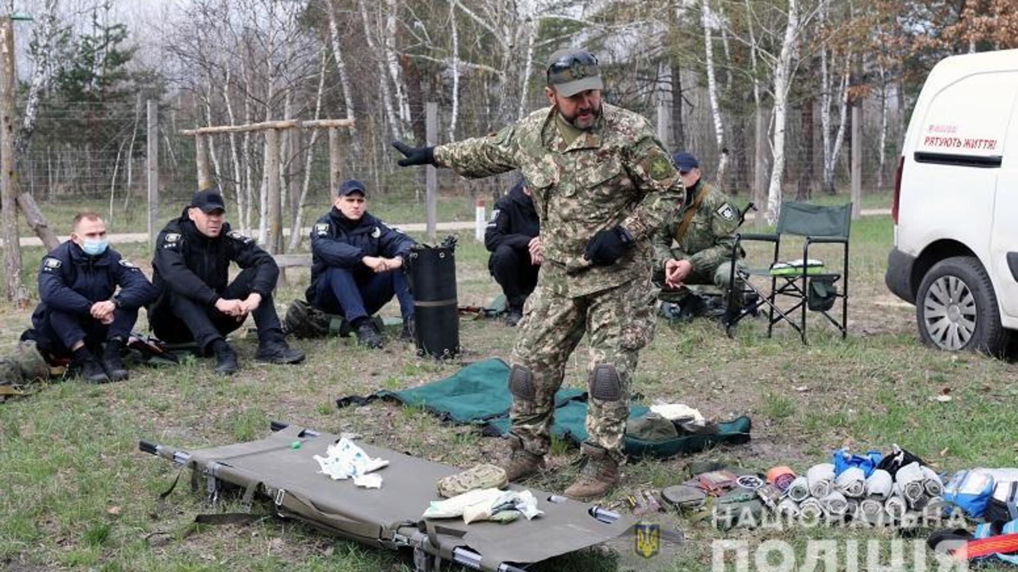 Поліцейські київського зведеного загону пройшли навчання на полігоні