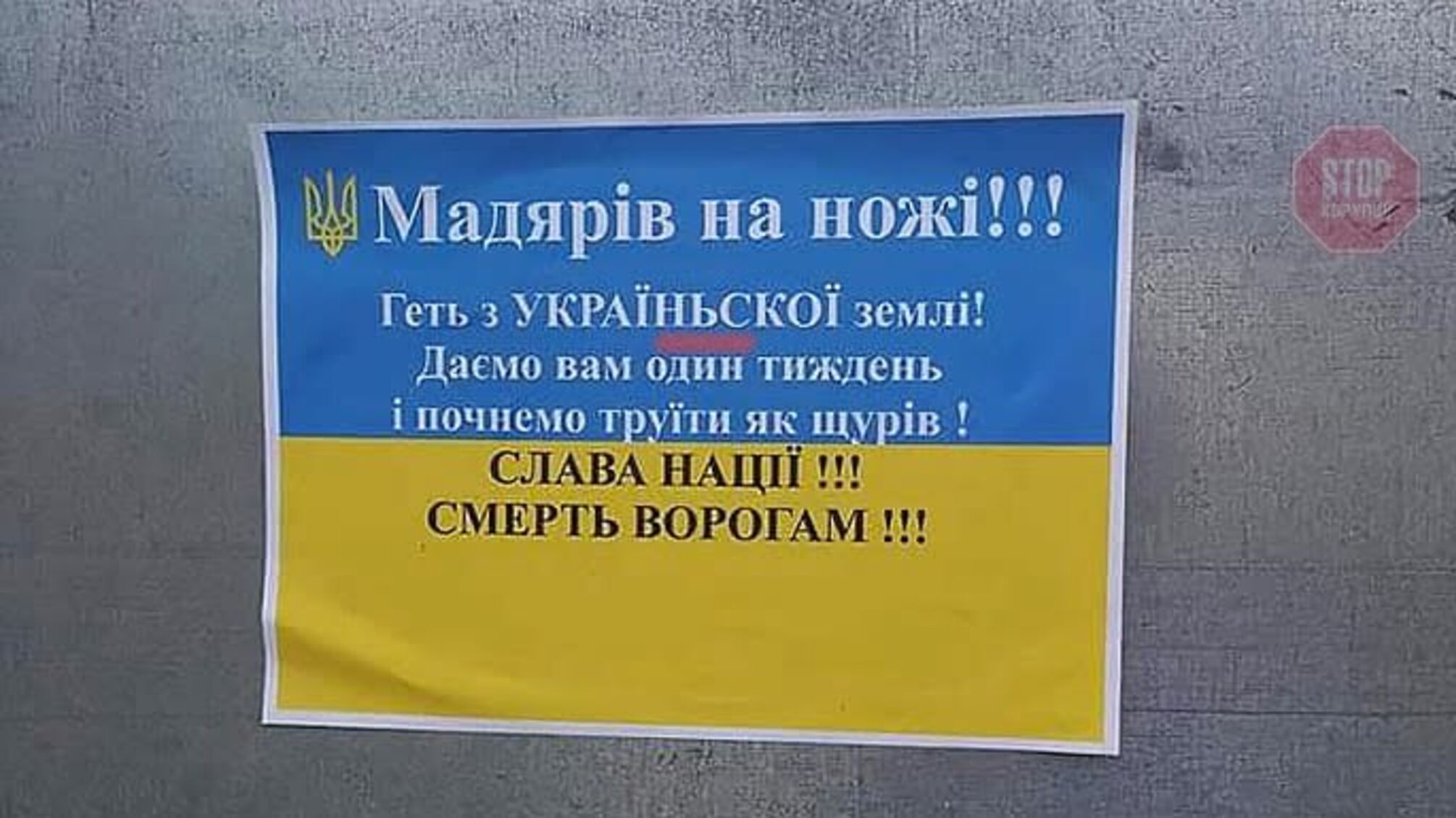 На Закарпатті поліція розшукує людей, які поширювали листівки із погрозами українцям угорського походження (фото)