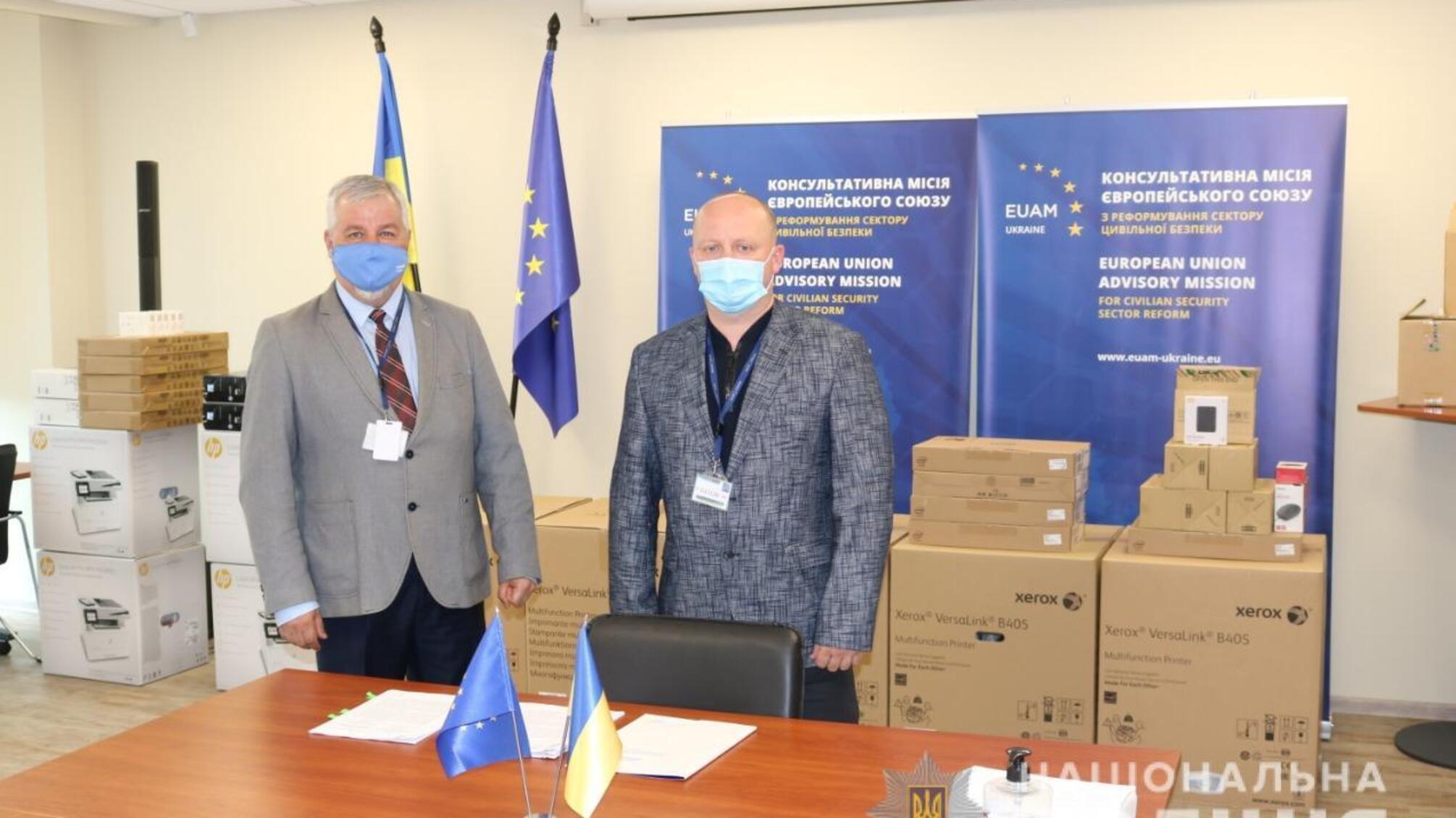 Поліцейські Одещини отримали нове технічне обладнання від Консультативної місії Європейського союзу в Україні
