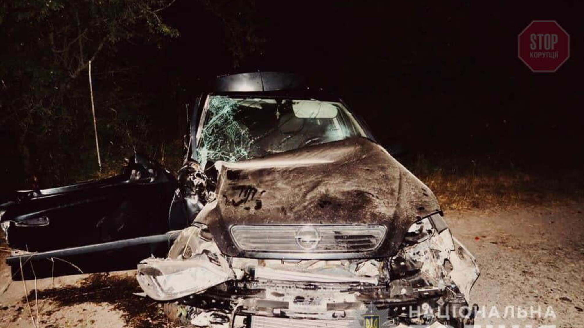 На Прикарпатті 18-річна водійка влетіла у дерево, 5 людей госпіталізували (фото)