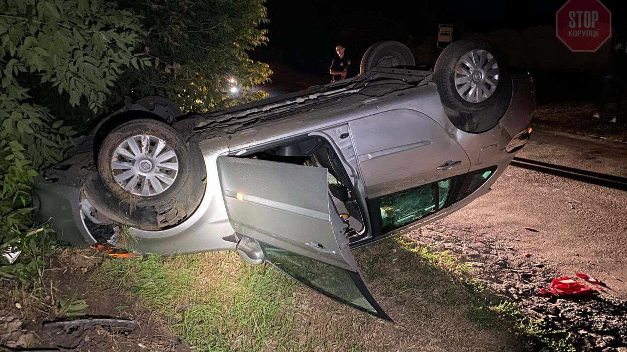 На Рівненщині п’яний чоловік викрав автівку та перекинувся на ній (фото)