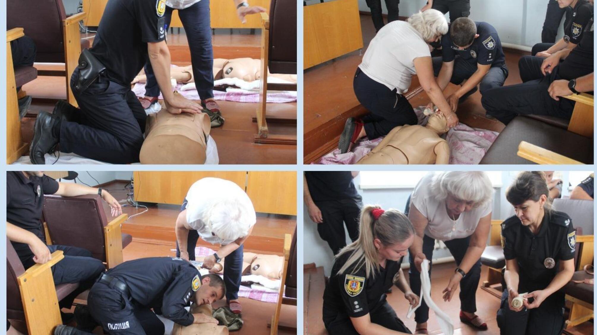 Поліцейські Одещини вдосконалюють навички надання першої домедичної  допомоги потерпілим в надзвичайних ситуаціях