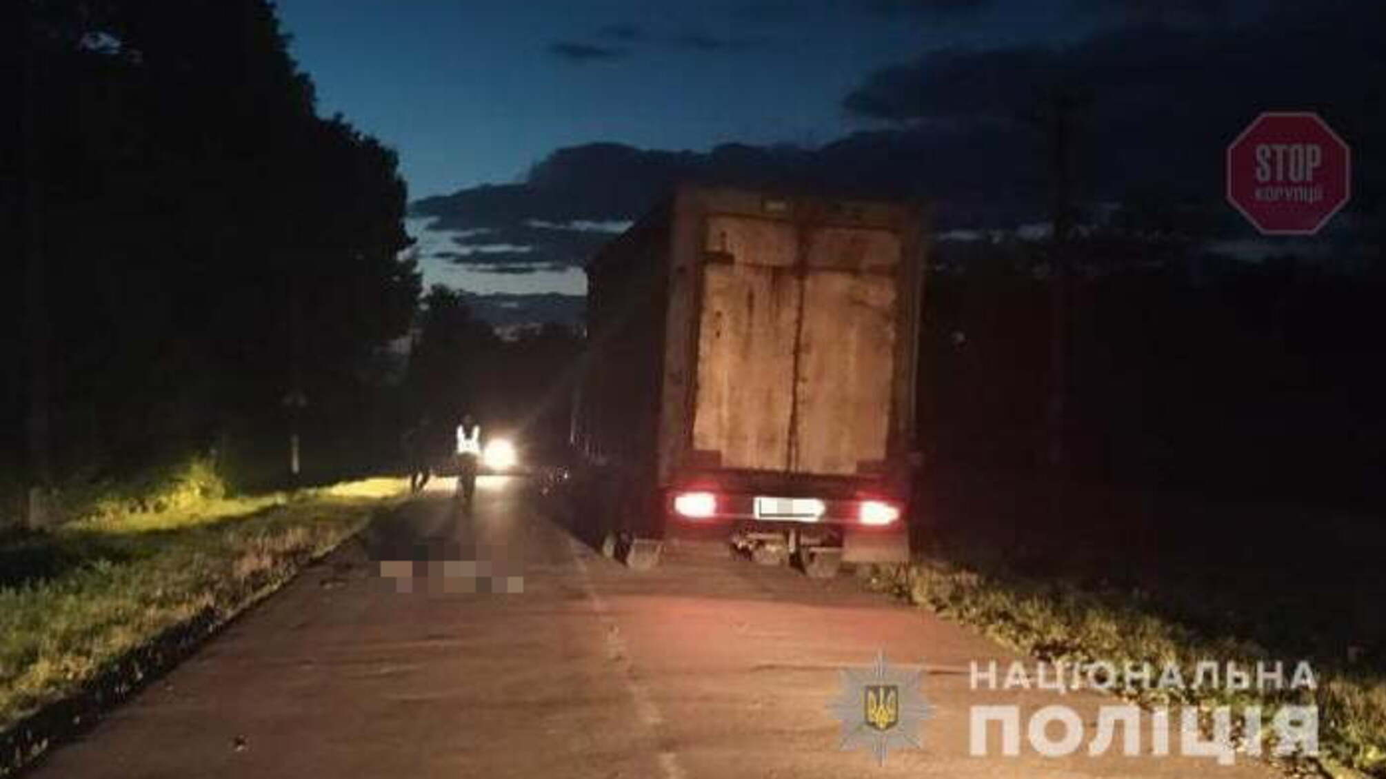 На Львівщині вантажівка збила на смерть пішохода (фото)