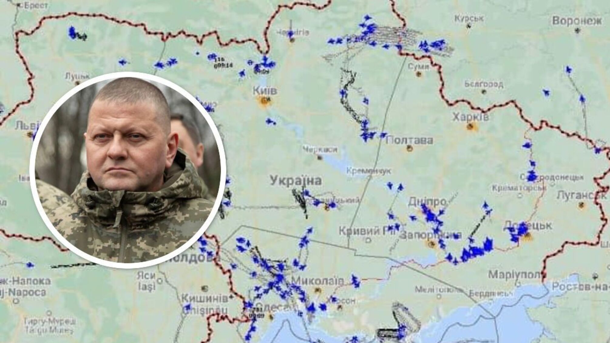 Залужный о ракетной атаке рф на Украину.