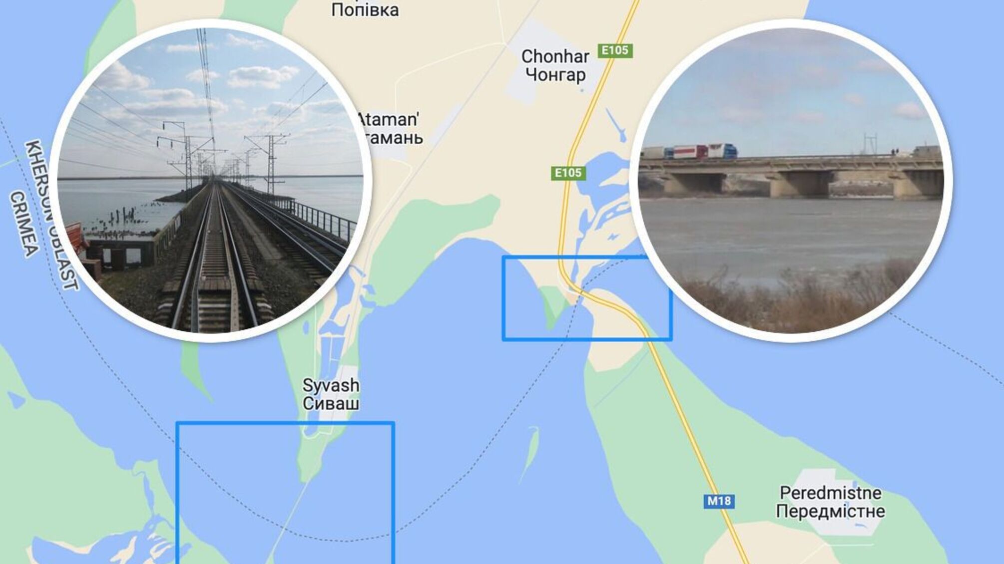 Логістика забезпечення угрупувань ворога на півдні залежить від двох мостів з Криму
