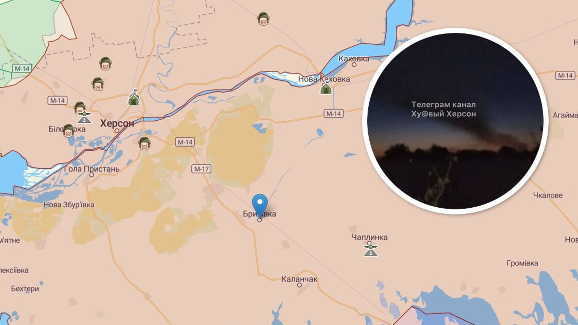 У Брилівці на Херсонщині знову щось палає