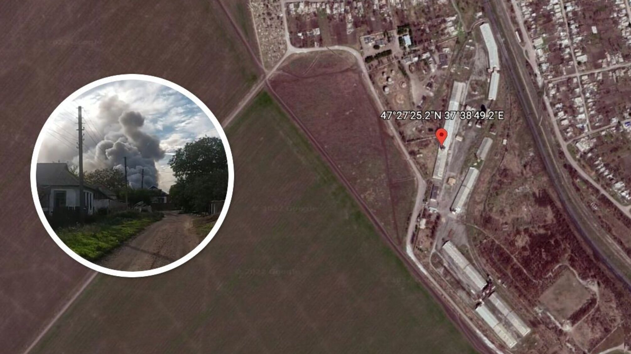 Взрыв склада БК на Донеччине: масштабные разрушения видно на снимках из космоса