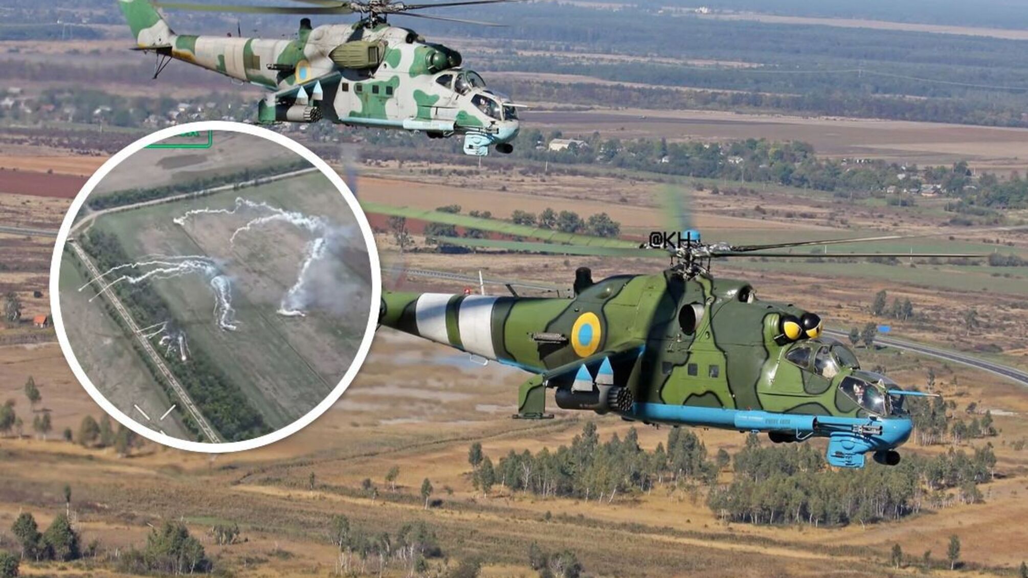 Бойцы ВСУ показали работу вертолетов Ми-24 на Херсонщине: войска рф попали под мощный удар (видео)