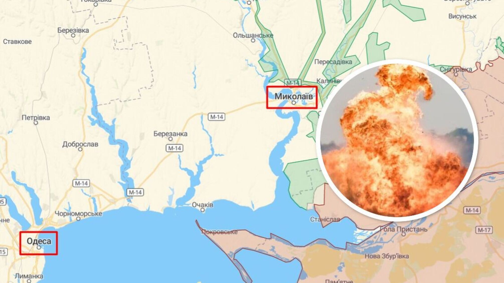 На Одещині та Миколаївщині – вибухи: почалась пожежа – що відомо