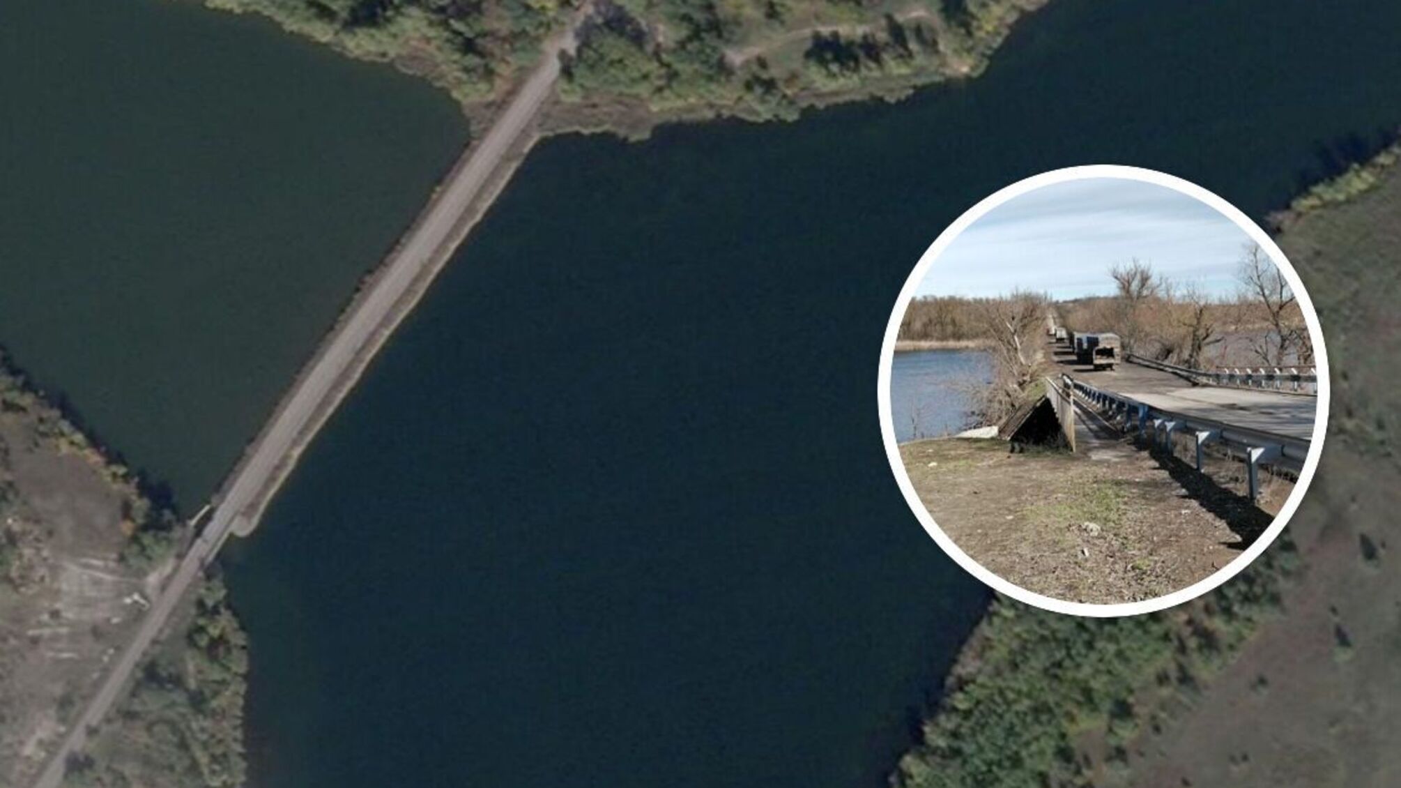 Міст у Миловому на Херсонщині, який 'підривали' окупанти виявився цілим – супутникові знімки