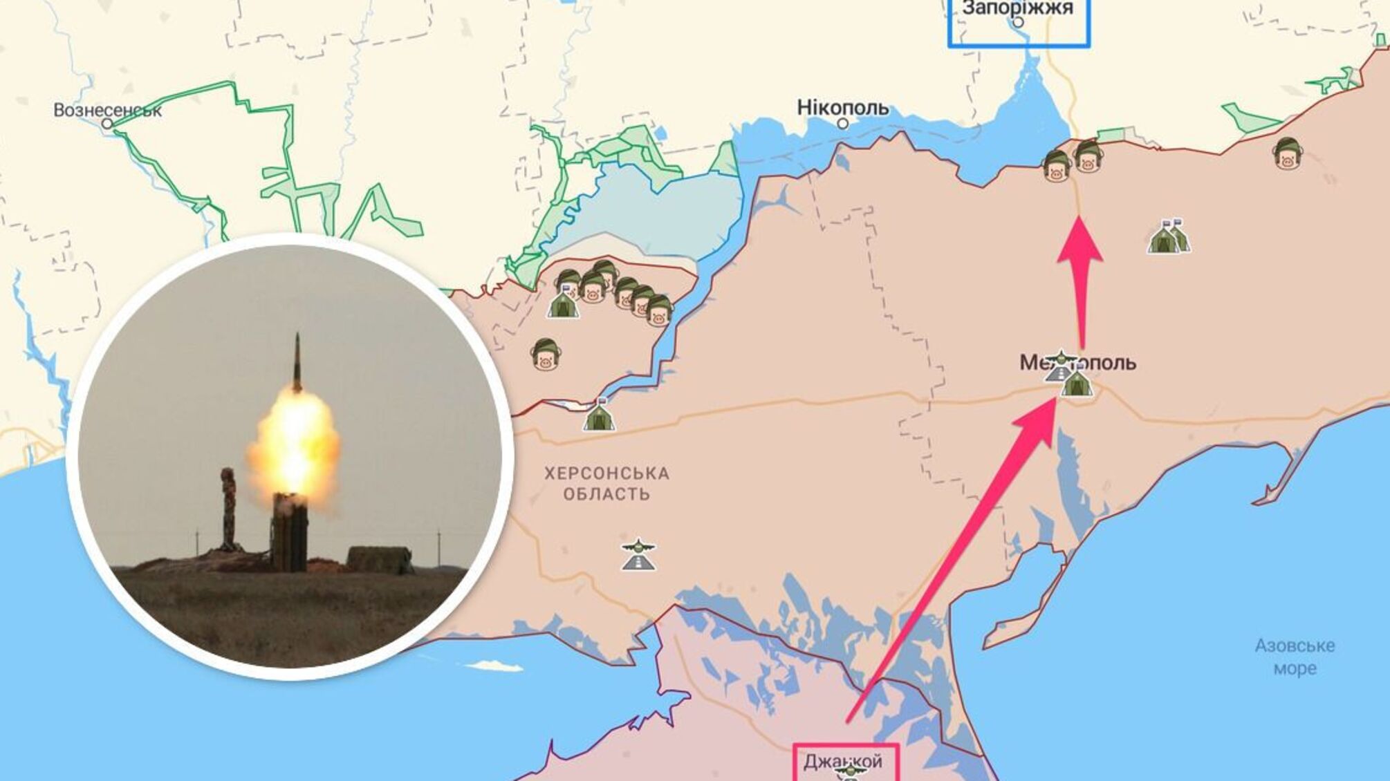 С-300, з яких 'кошмарять' Запоріжжя, привозять з Джанкою