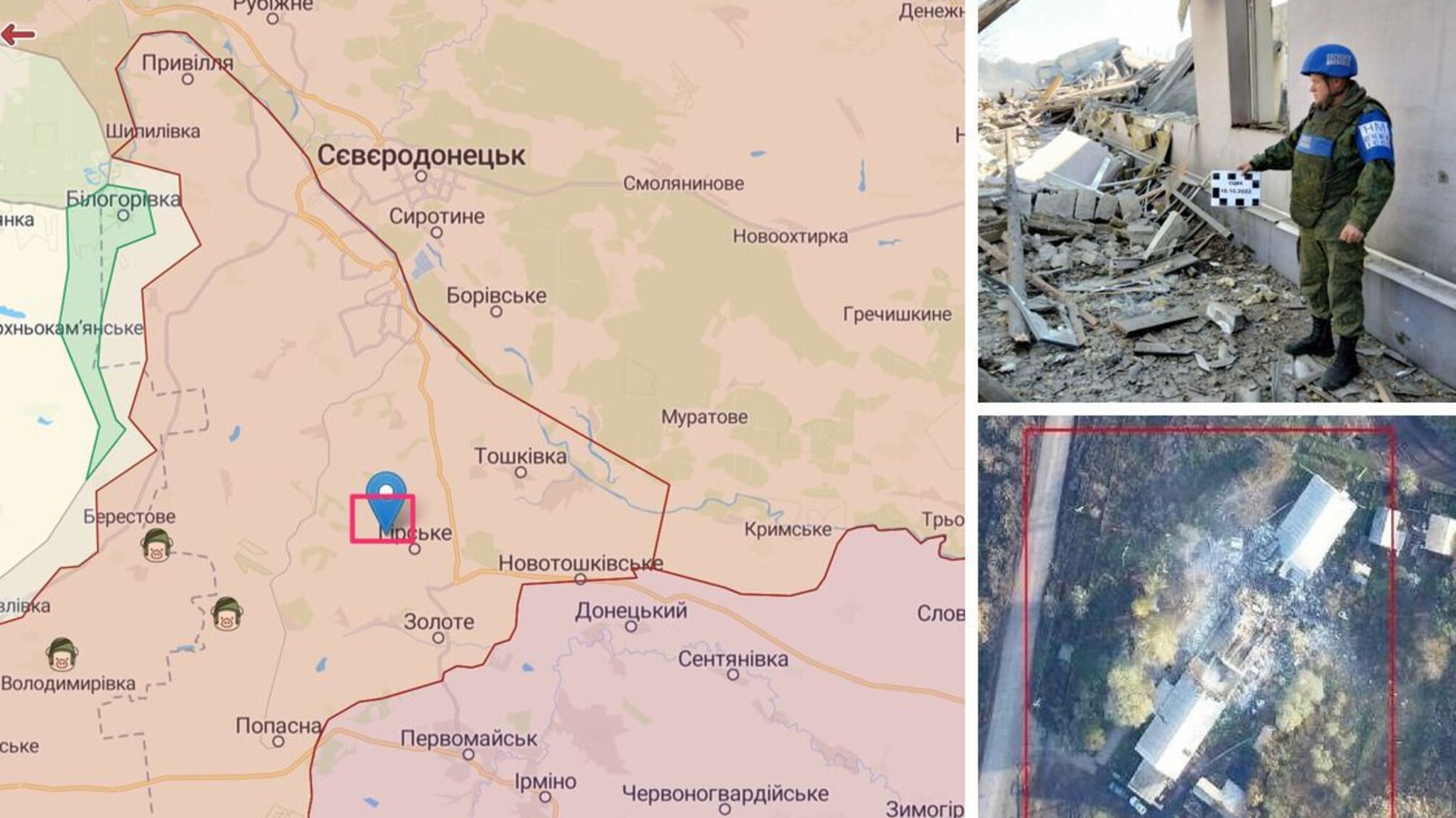 На Луганщине ВСУ превратили в кучу кирпича казарму оккупантов: спутниковые снимки