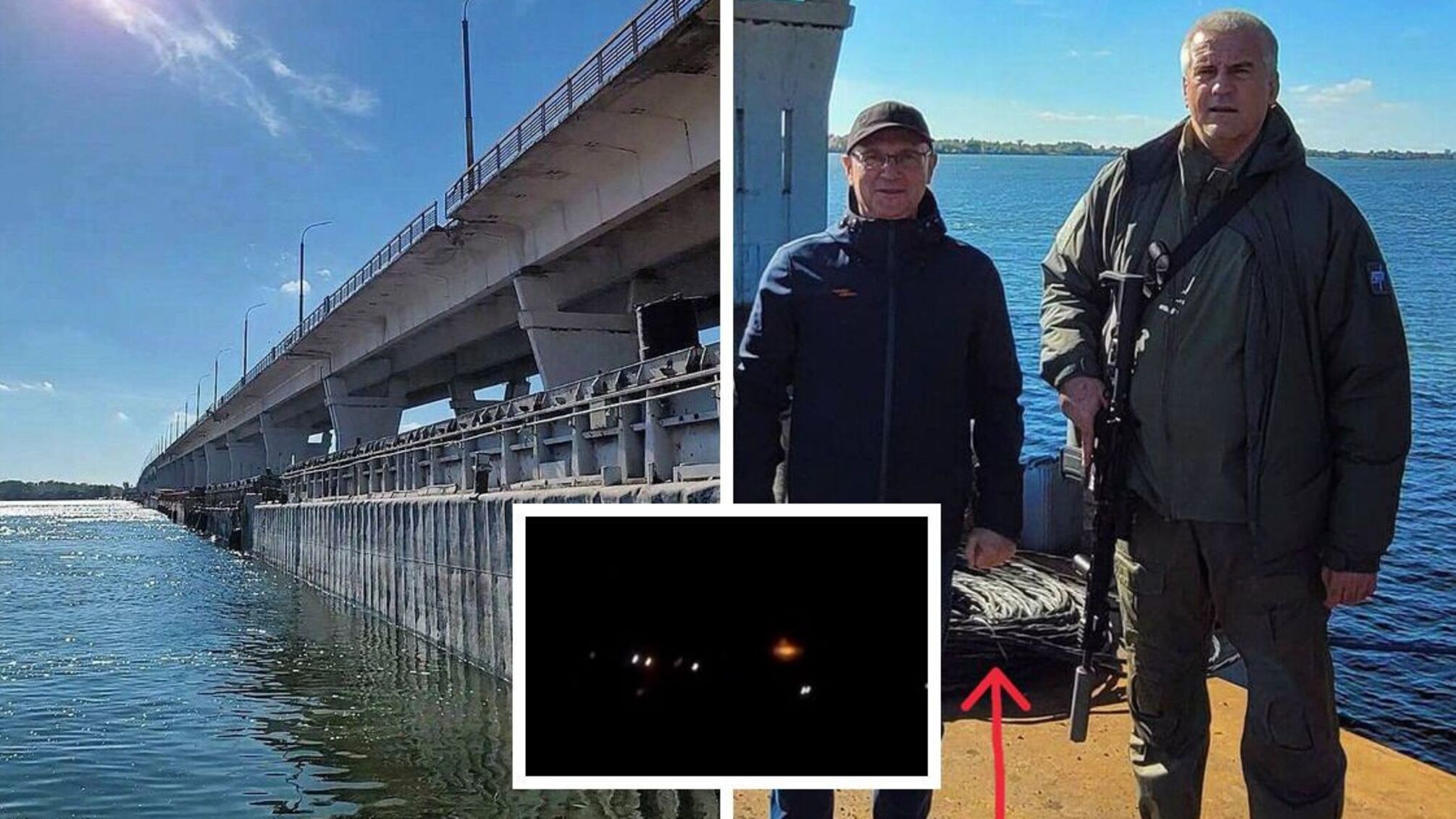 У переправу під Антонівським мостом, де днями позував Аксьонов, 'прилетіло'