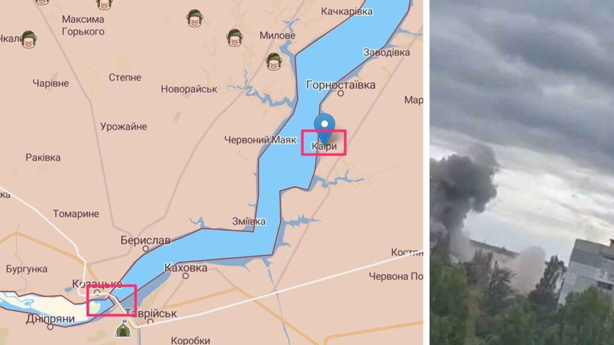 В Херсонской области взрывы и бои