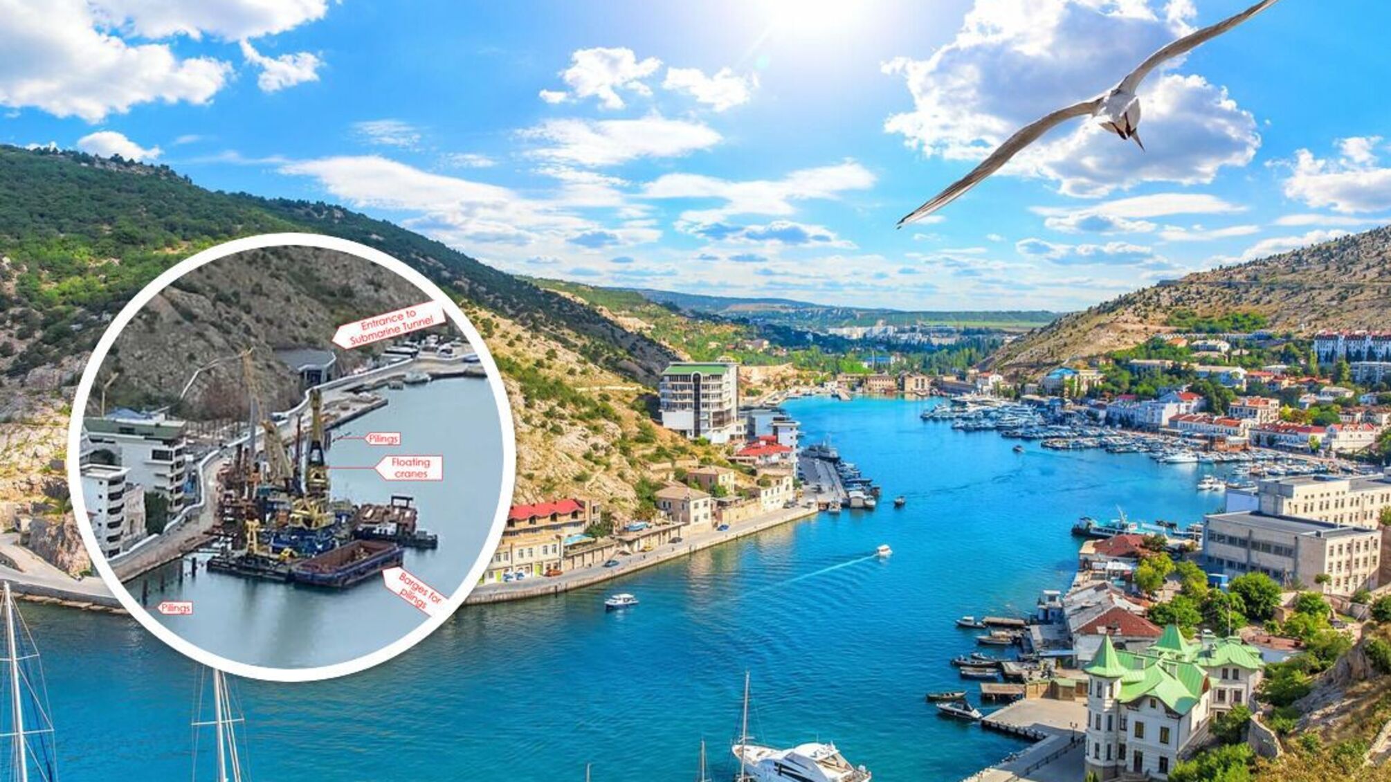 Российский флот возвращается на секретную базу времен 'холодной войны' в Крыму: снимки