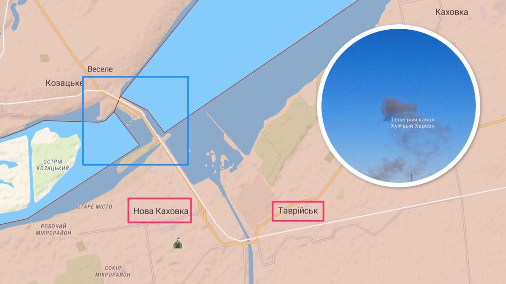 Переправа у Каховской ГЭС – наиболее узкое и уязвимое место фронта