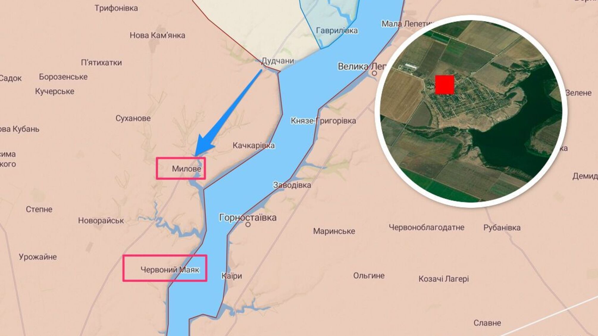 Херсонщина: у Миловому 'підгоріла' база окупантів, росіяни можуть забарикадуватись у Бізюковому монастирі