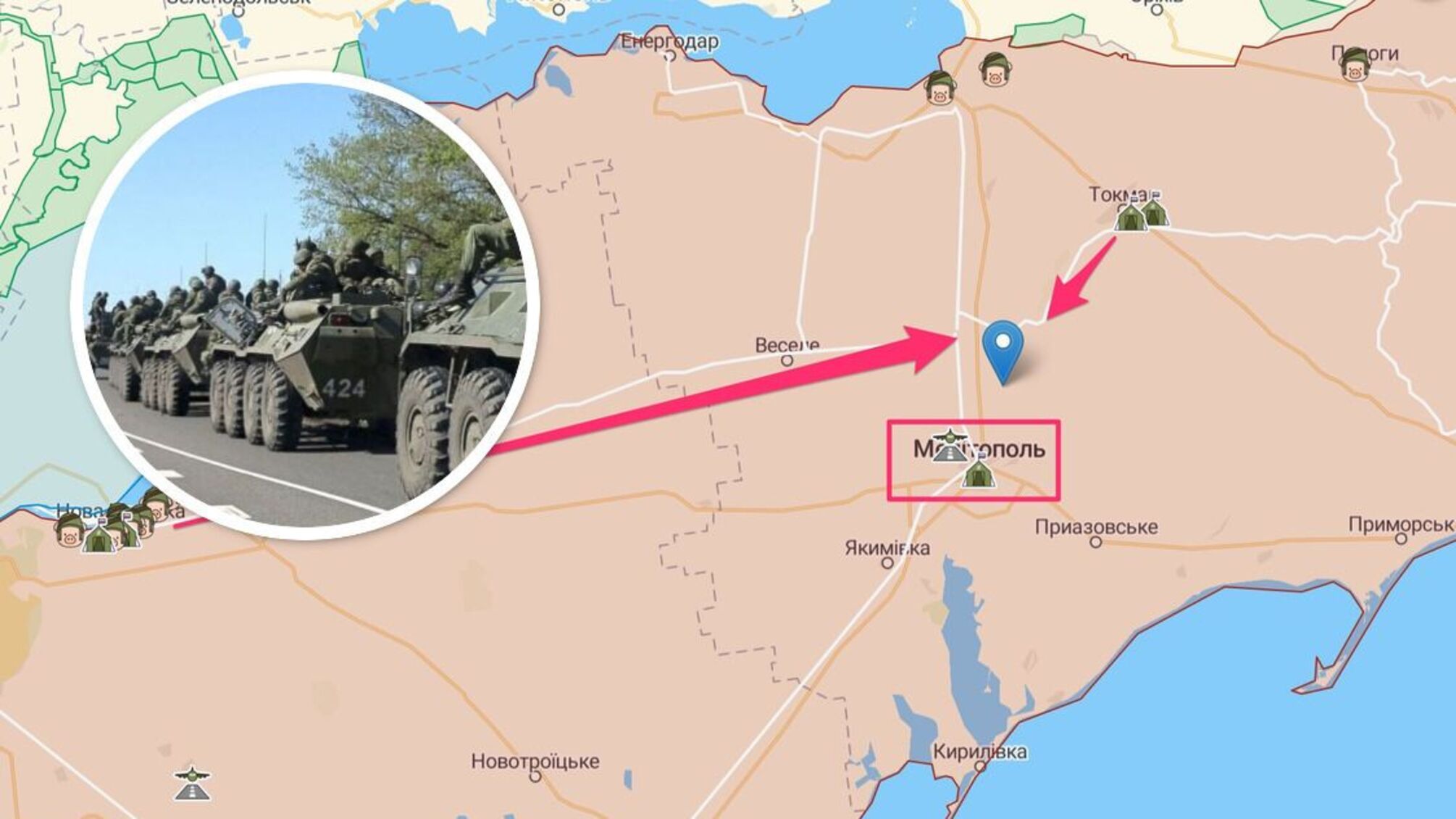 Окупанти перекидають під Мелітополь техніку та особовий склад з інших напрямків