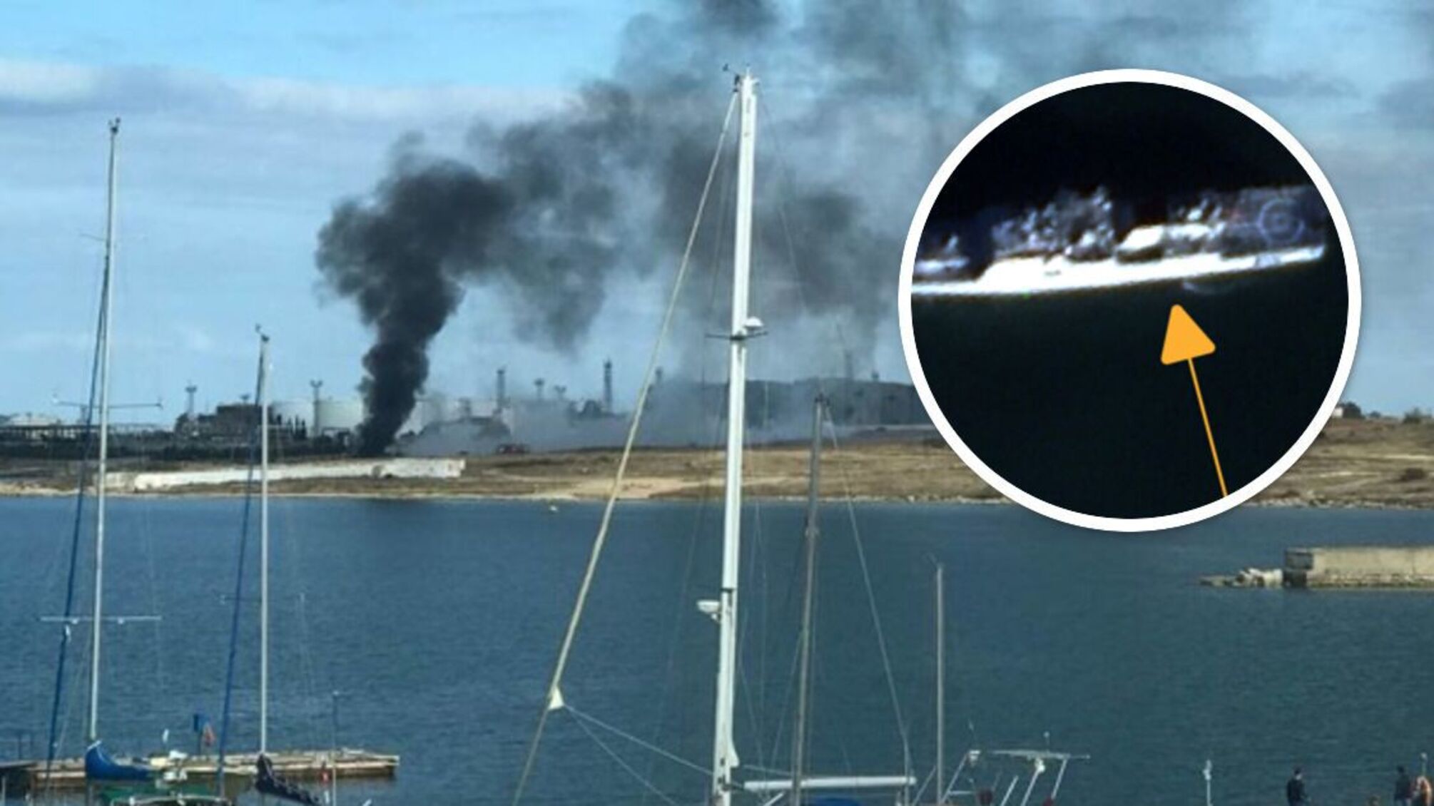 'Адмирал Макаров' все еще в Севастополе, вероятно поврежден правый борт: новые спутниковые снимки
