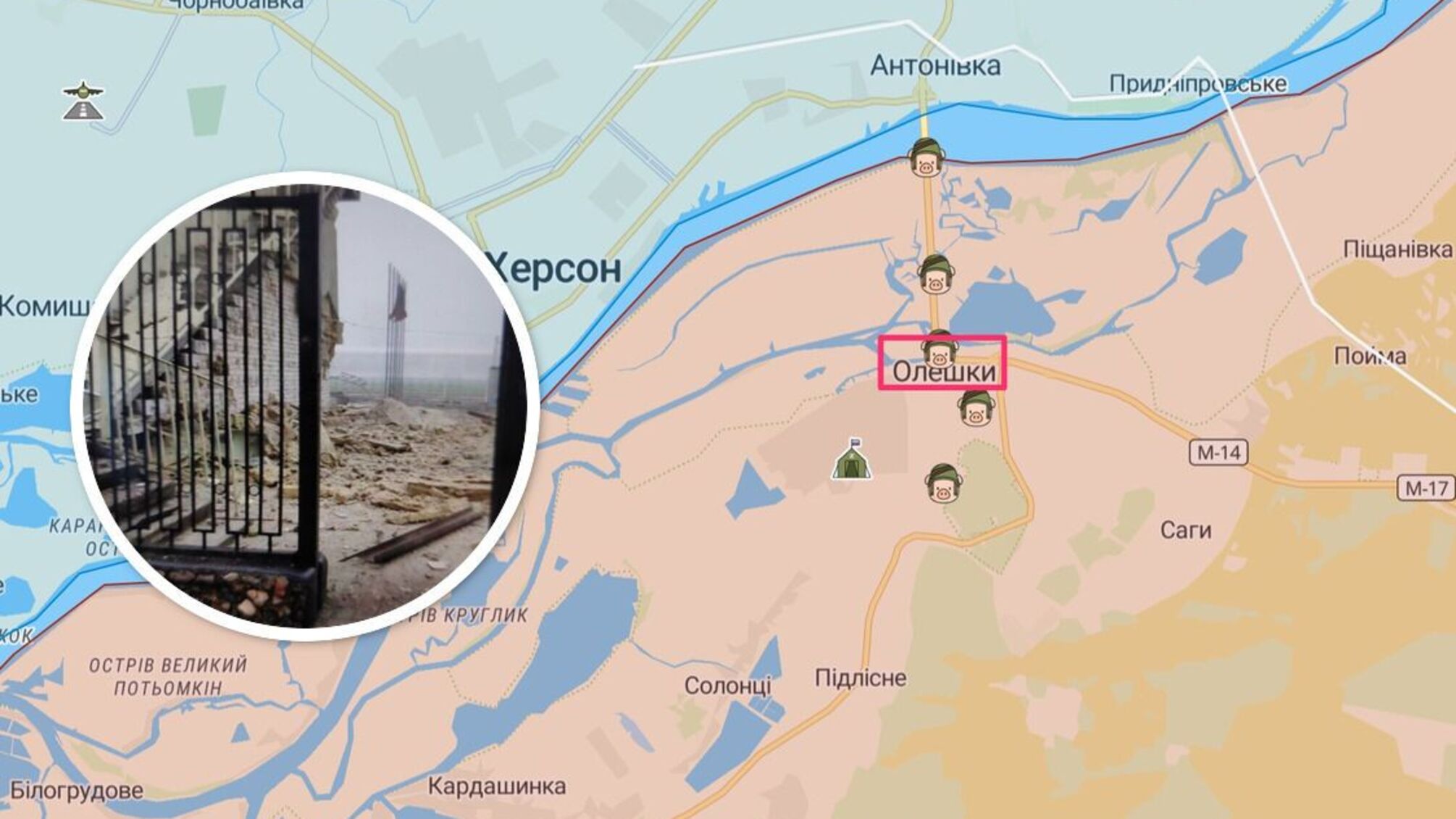 ЗСУ накрили позиції ворога в Олешках, звідки росіяни вели обстріли Херсона