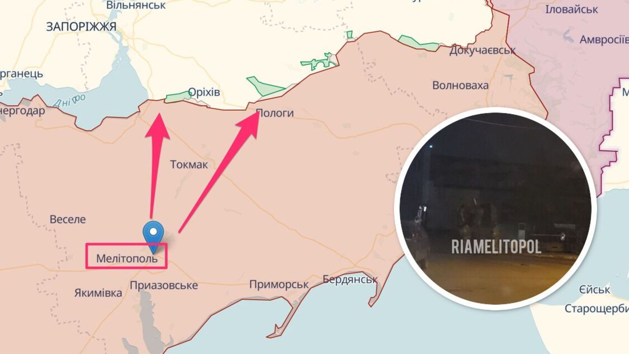Окупанти активізували рух техніки і військ через Мелітополь