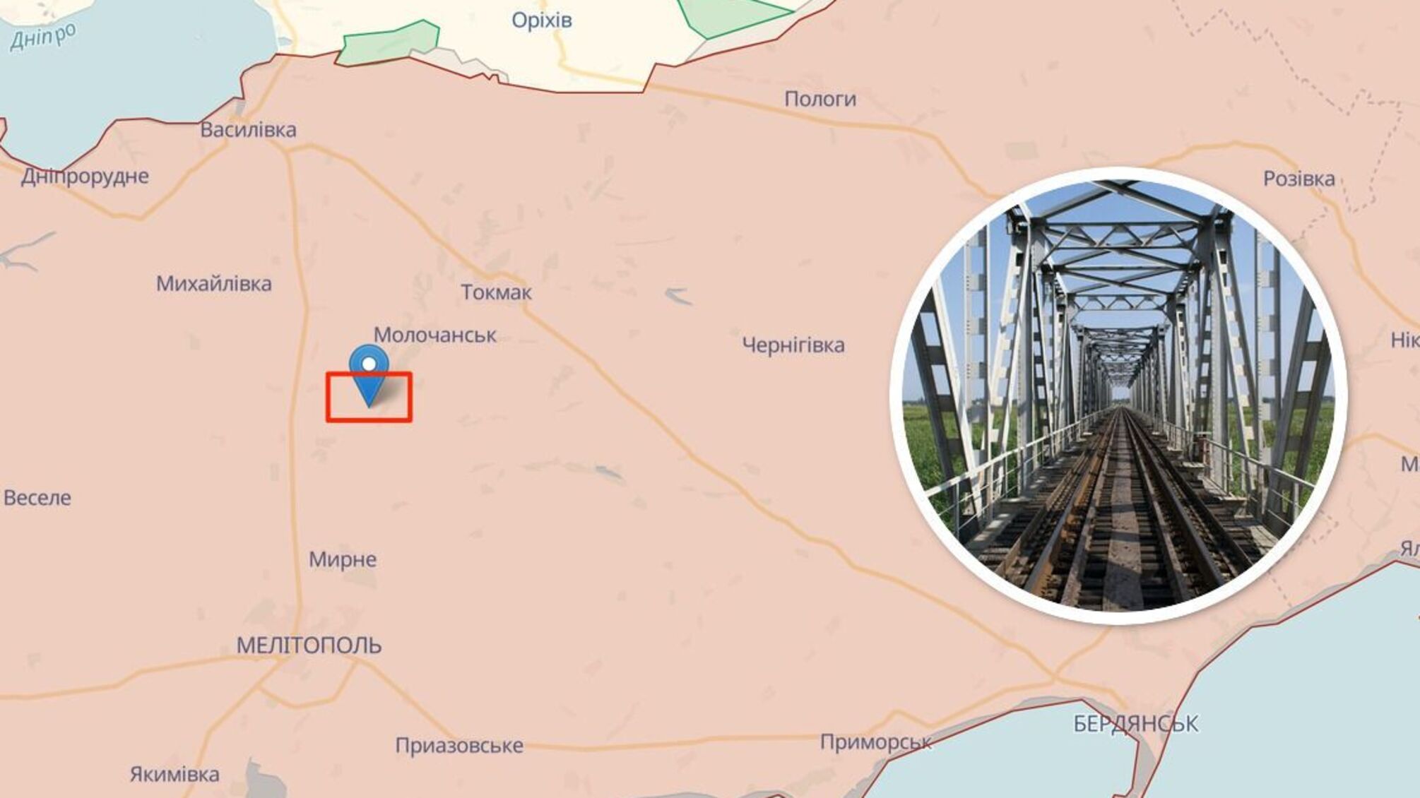 Підрив залізничного мосту між Мелітополем і Токмаком суттєво ускладнить логістику ворога на півдні