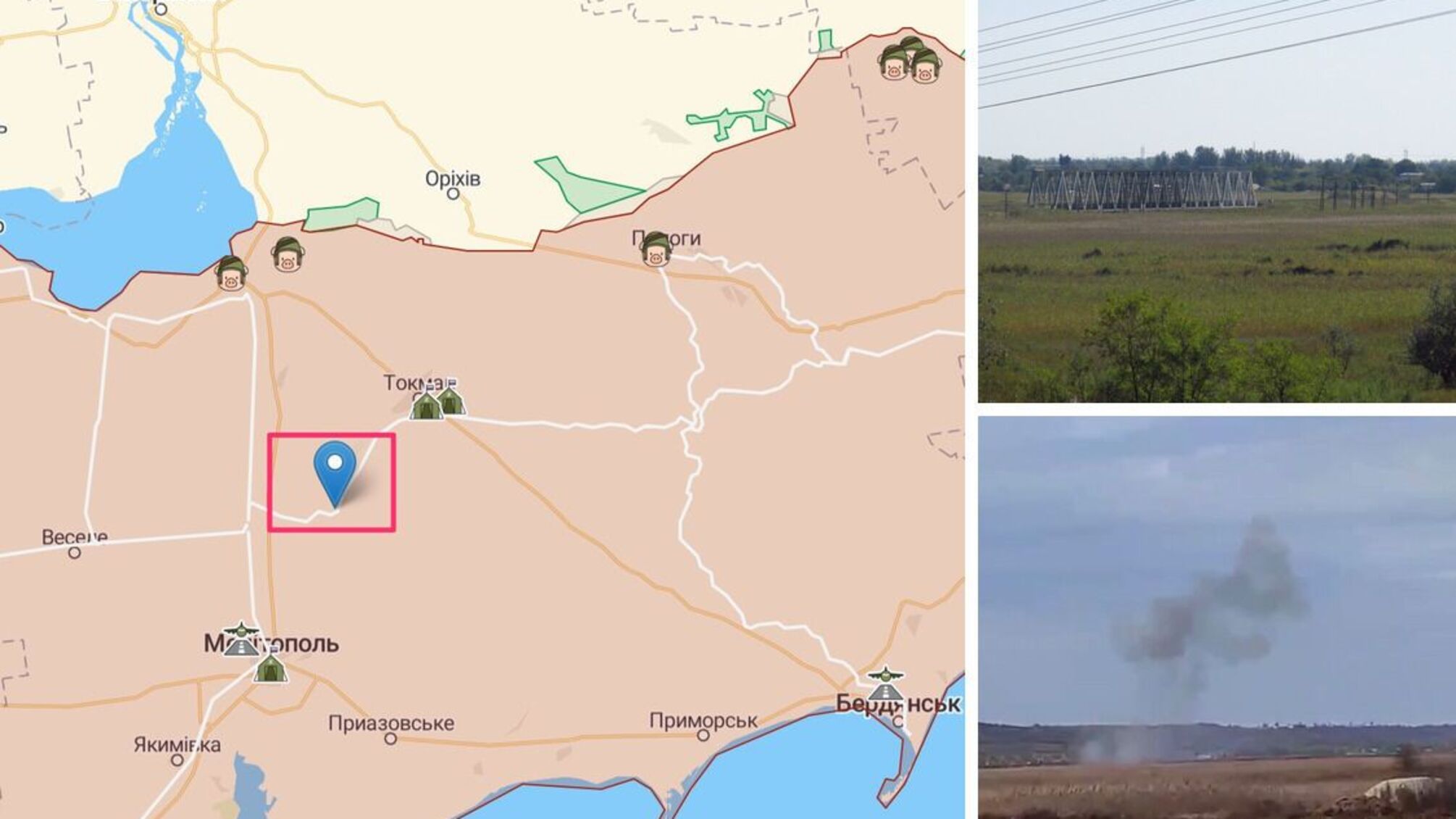 Между Мелитополем и Токмаком подорван железнодорожный мост