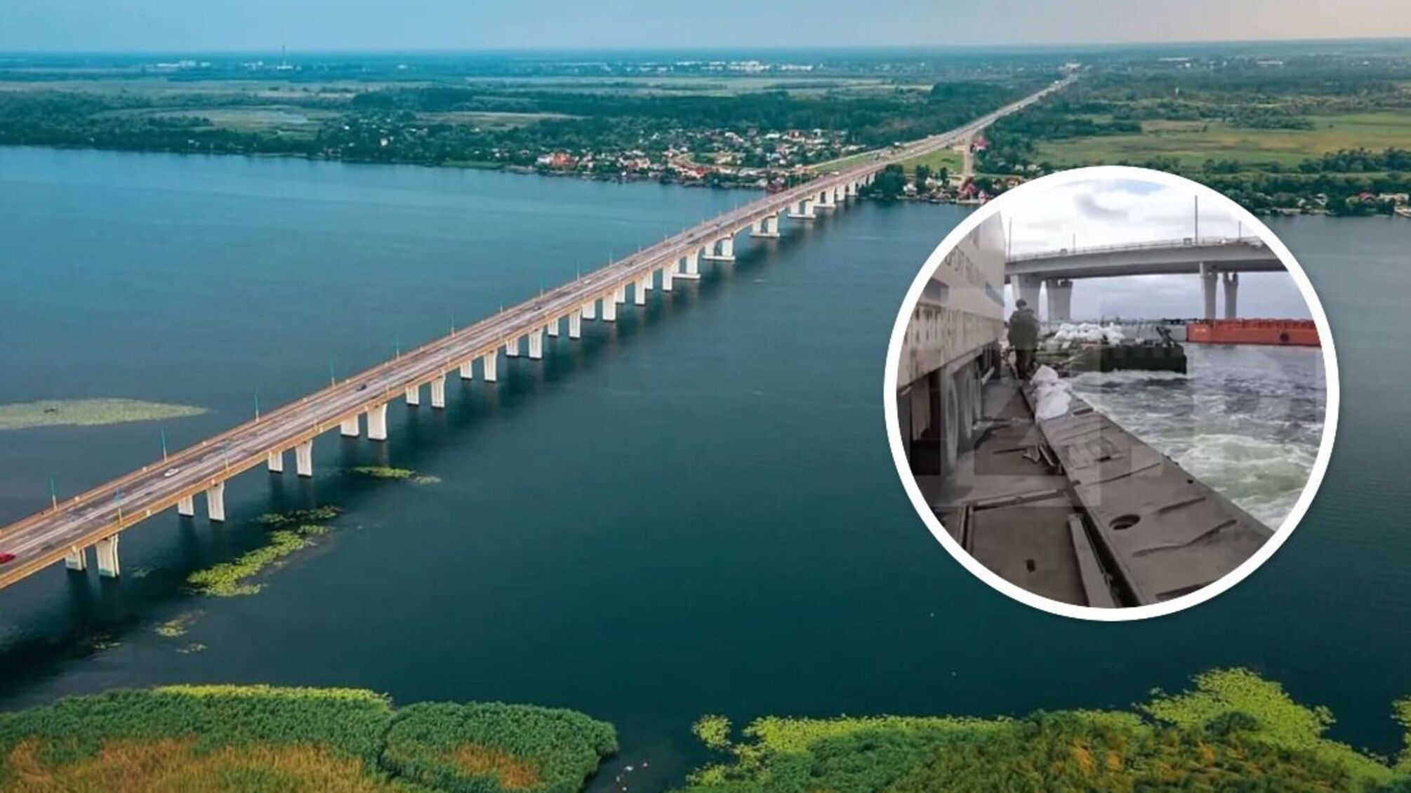 Окупанти показали діючу переправу біля Антонівського мосту