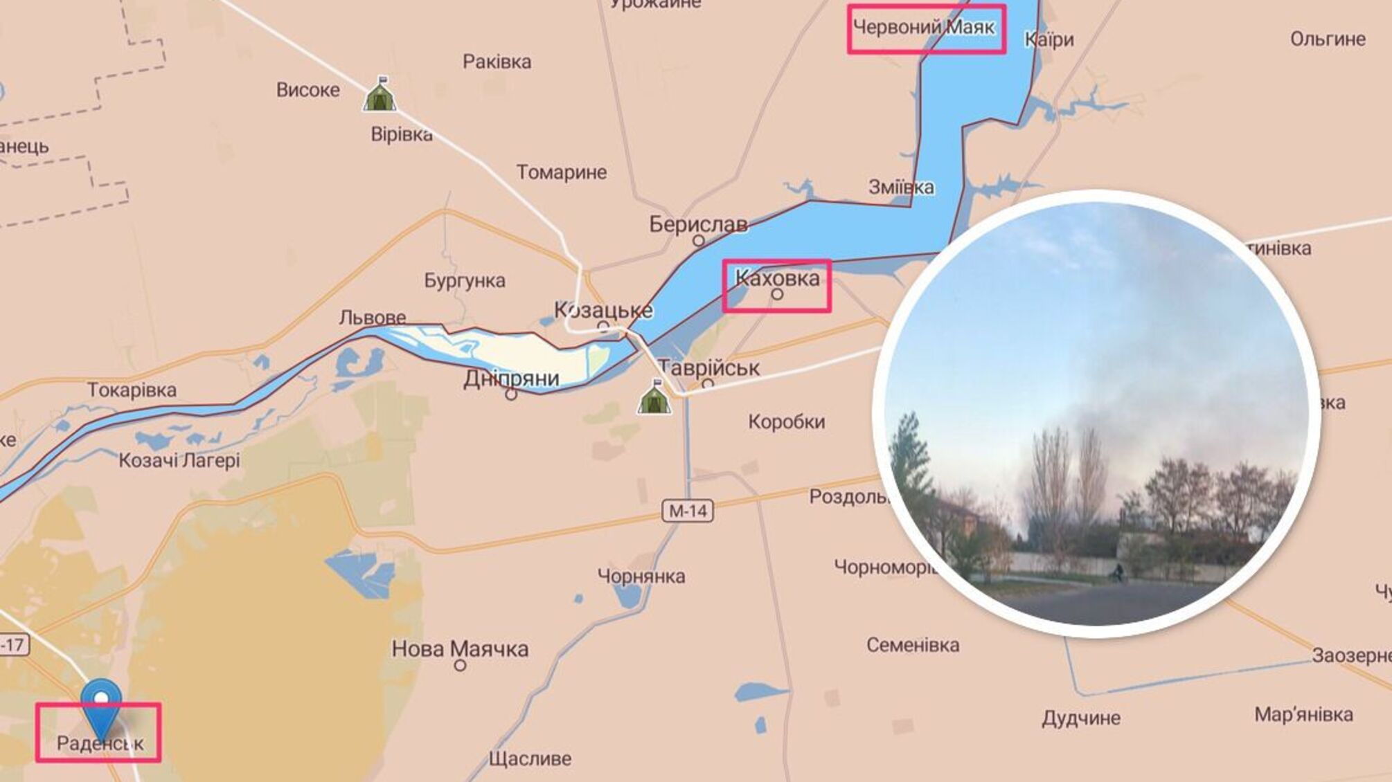 На Херсонщині ранкова 'бавовна'