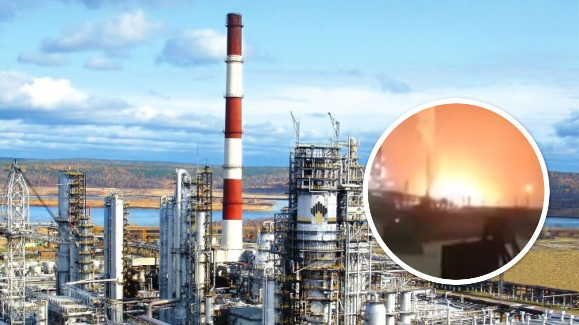 В Сибіру вдруге за місяць горів найбільший нафтопереробний завод, є загиблі (відео)