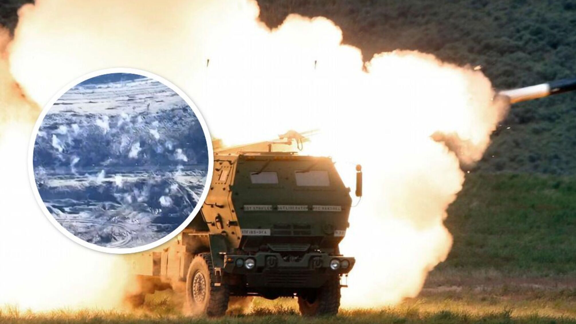 Кадри роботи унікального снаряду на Донеччині: схоже, що працює снаряд М30 від HIMARS (відео)