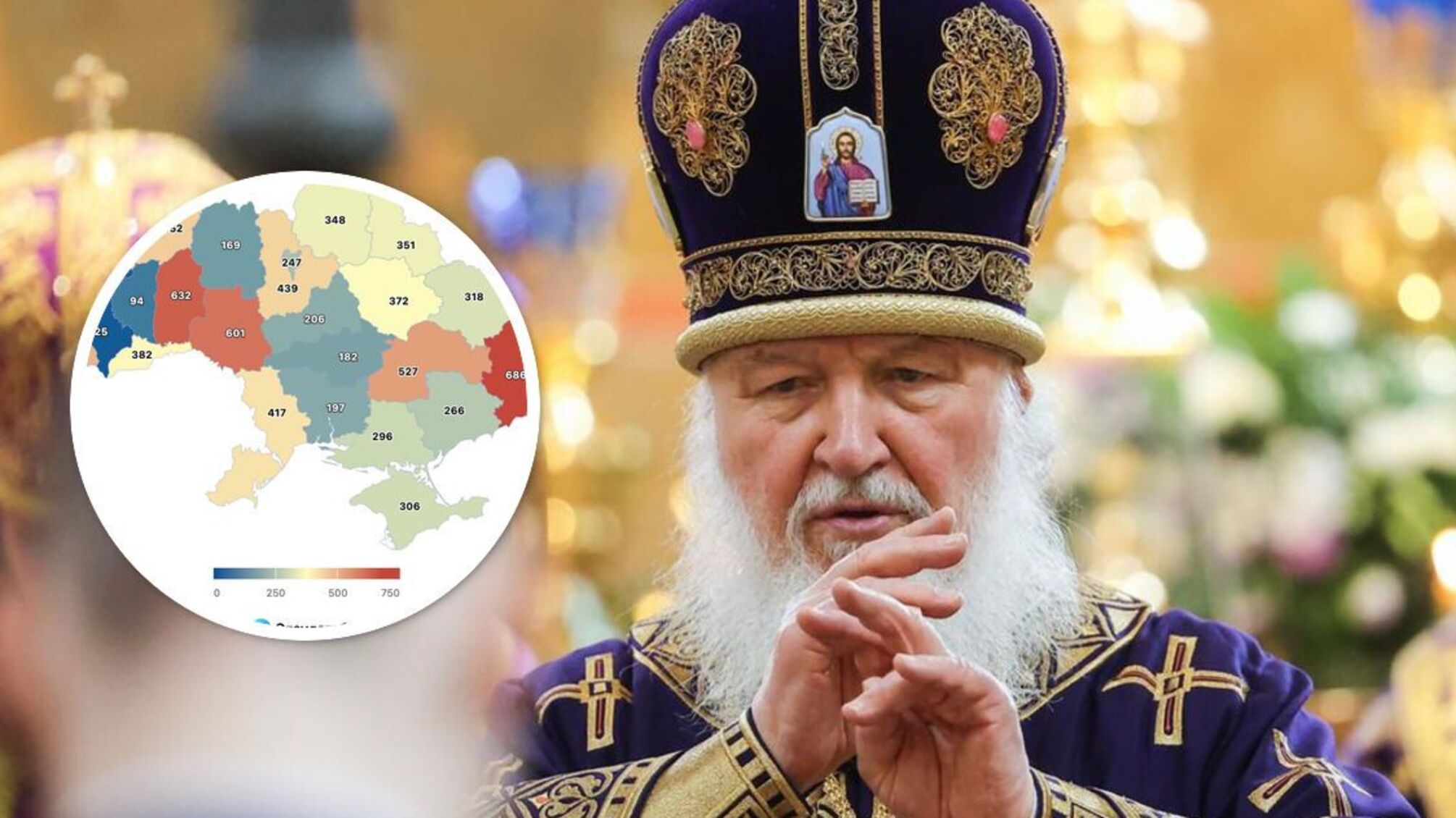 Opendatabot: в Украине действует более 8,5 тысячи 'московских' церквей, больше всего – на Донеччине (инфографика)