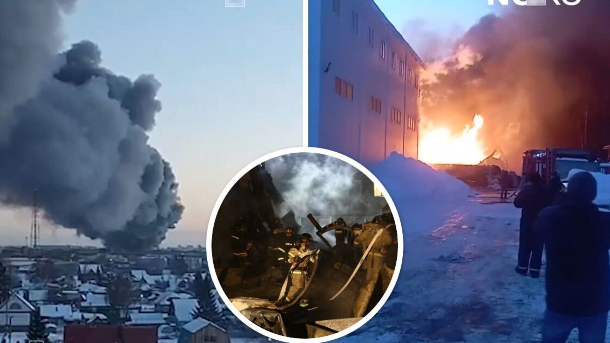 В Новосибирске в рф – масштабный пожар: площадь возгорания – почти 2 тыс. кв. м (фото, видео)
