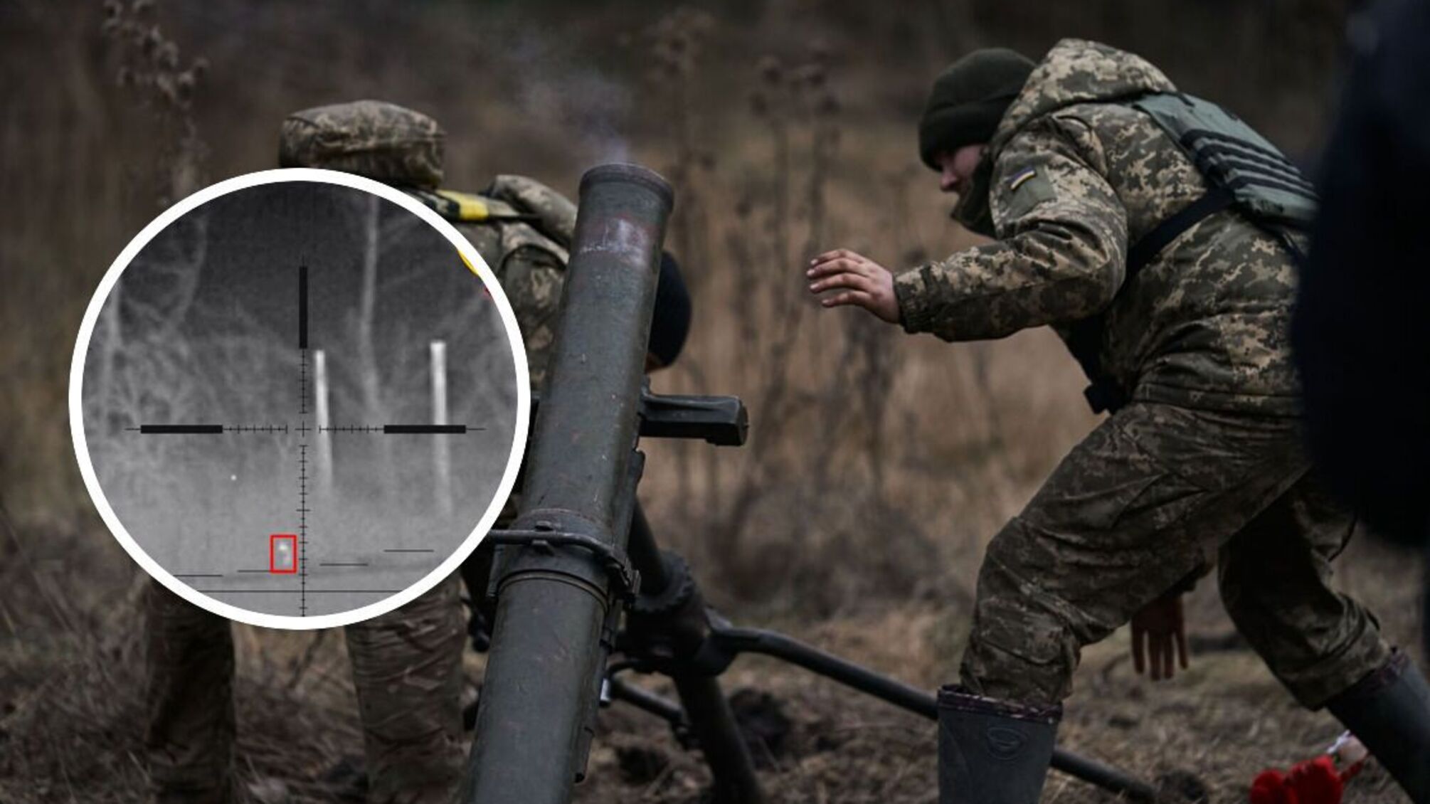Бойцы 28-й ОМБр демонстрируют кадры позиционного боя на 'нуле' под Бахмутом на Донетчине (видео)