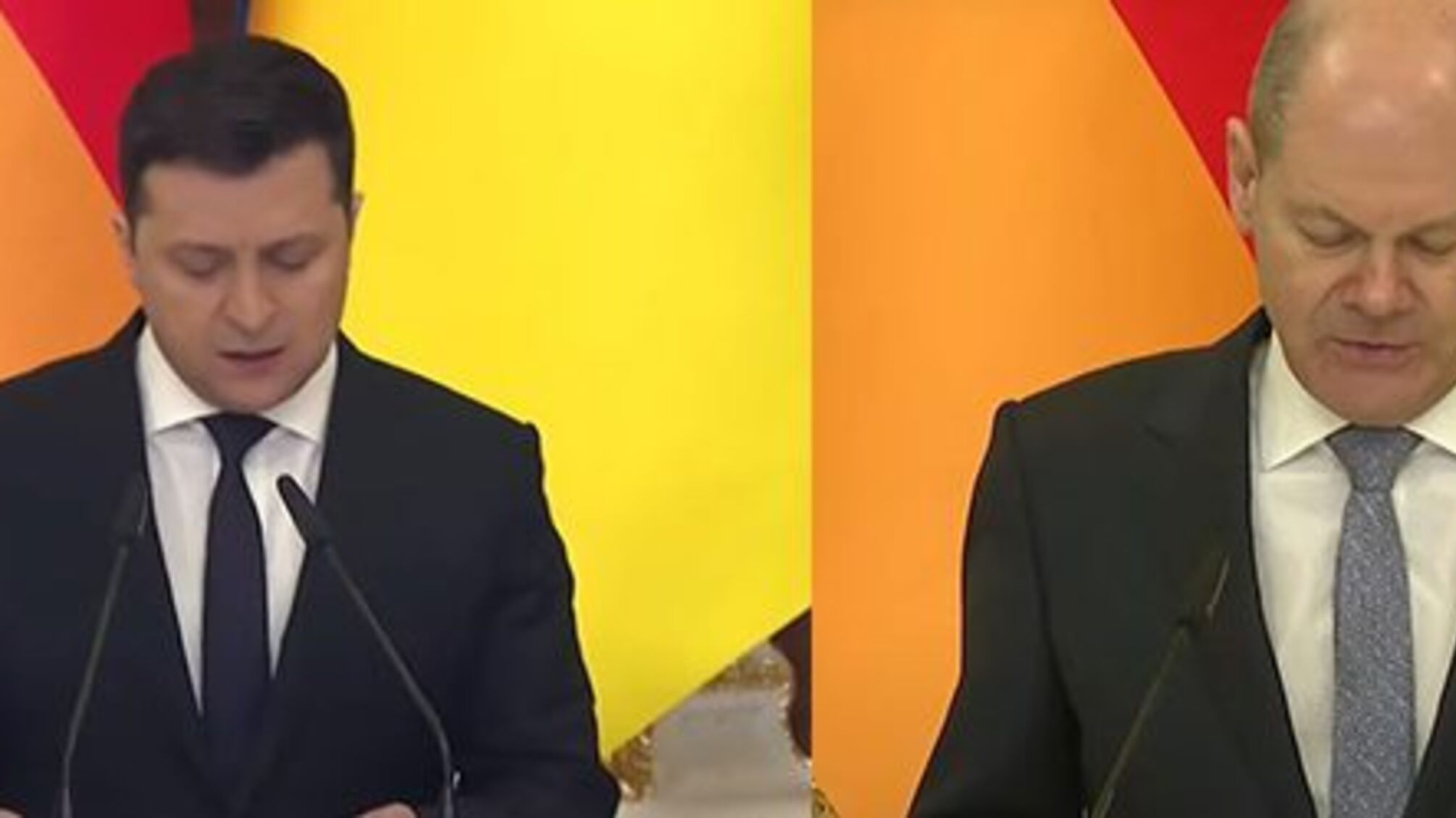 Прес-конференція Зеленського і Шольца: немає згоди щодо санкцій проти Росії