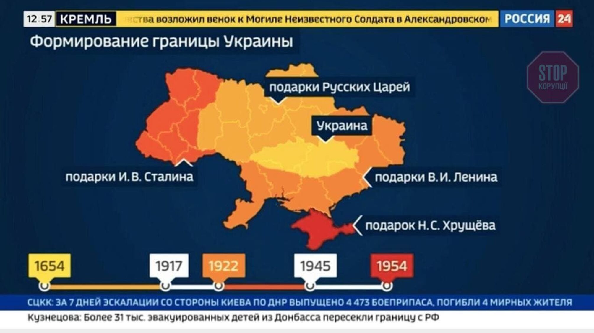 Російське телебачення показало, які землі ’’насправді’’ належать Україні.