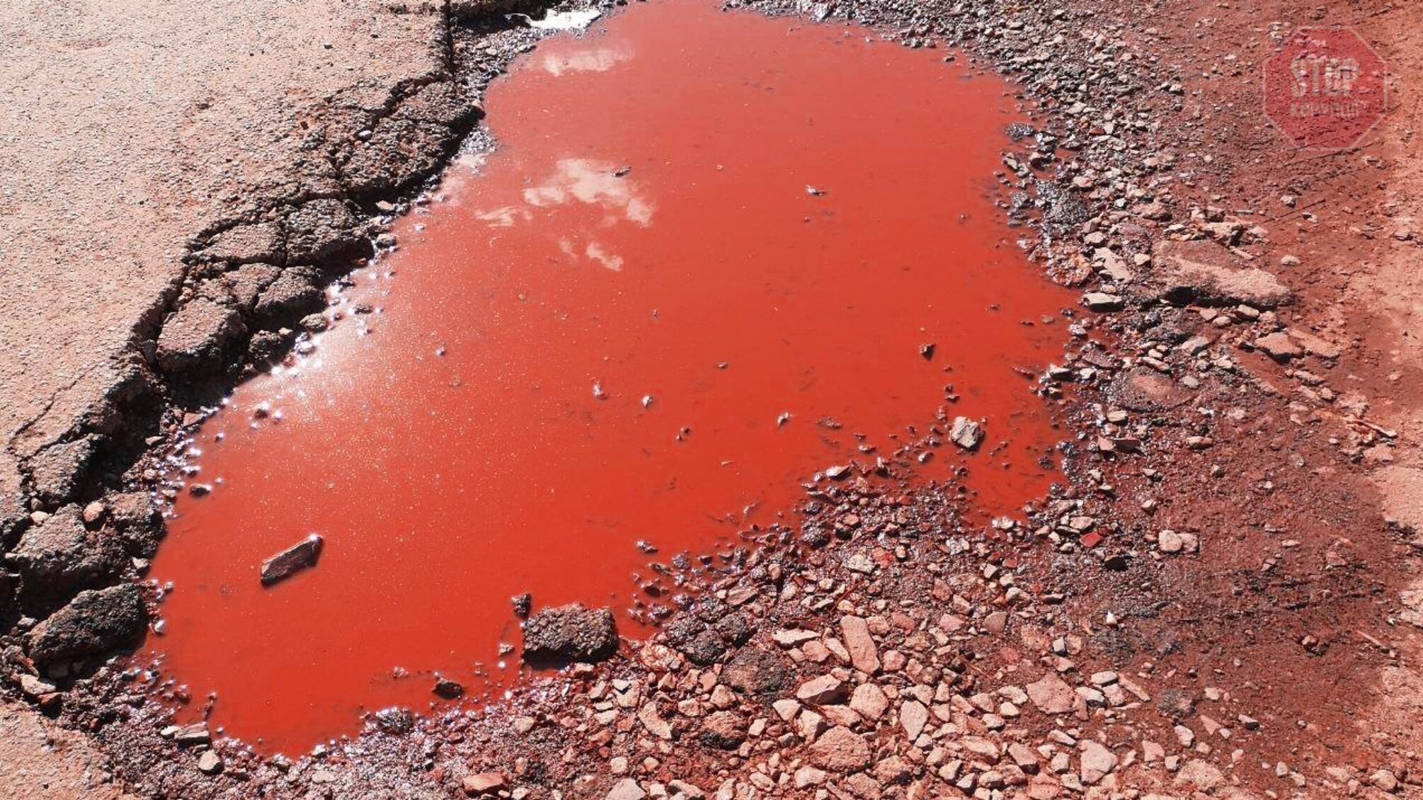 Профессор объяснил, откуда в Кривом Роге берутся красные лужи