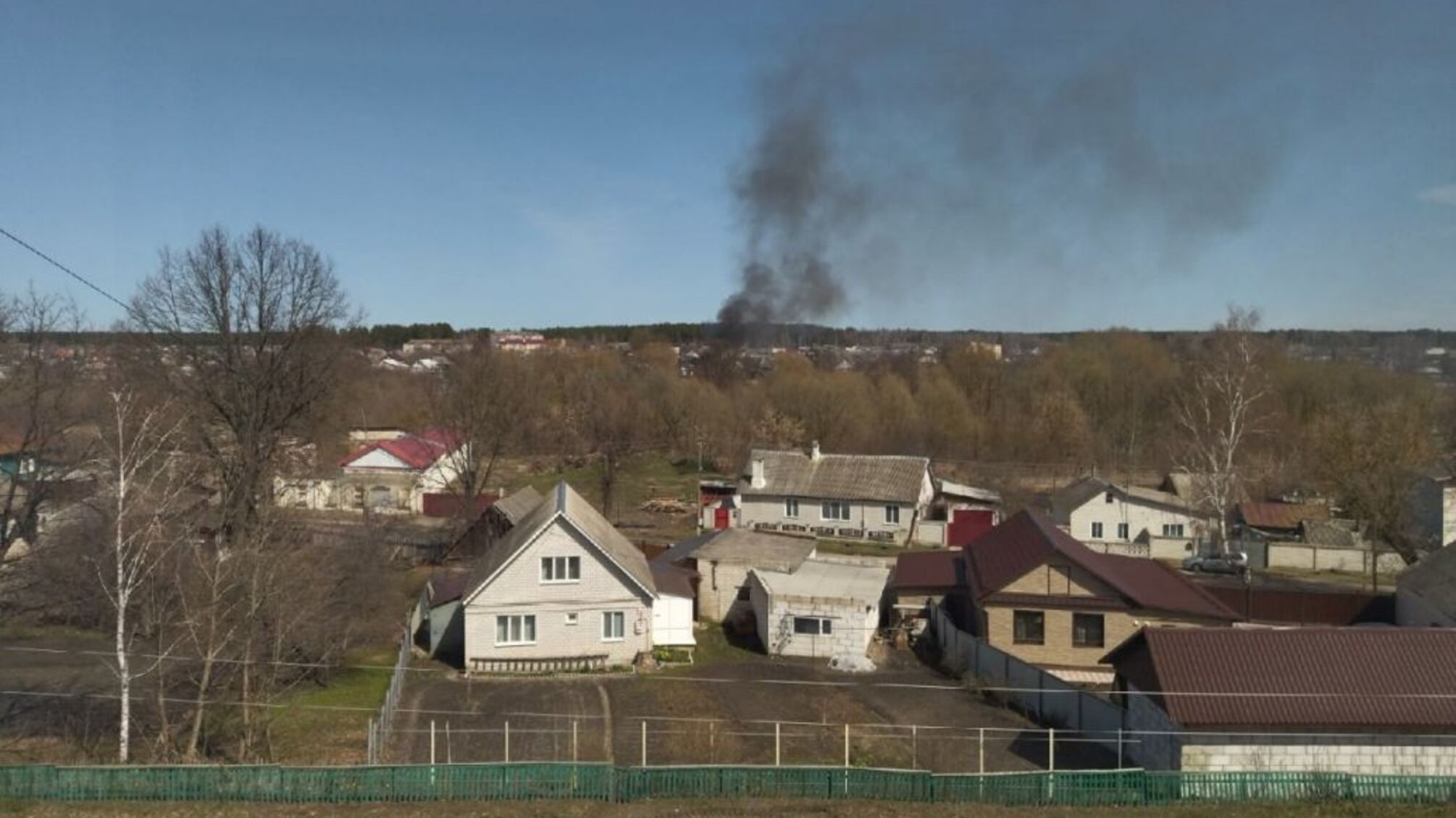 частные дома небо дым