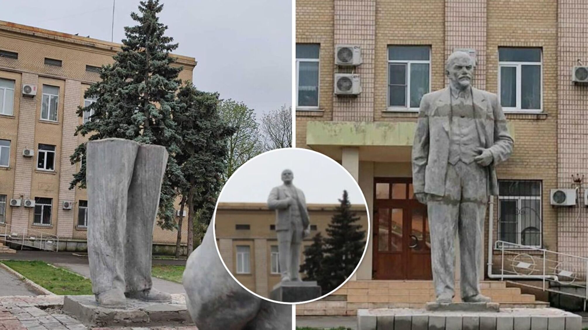 В Геническе оккупанты установили памятник Ленину