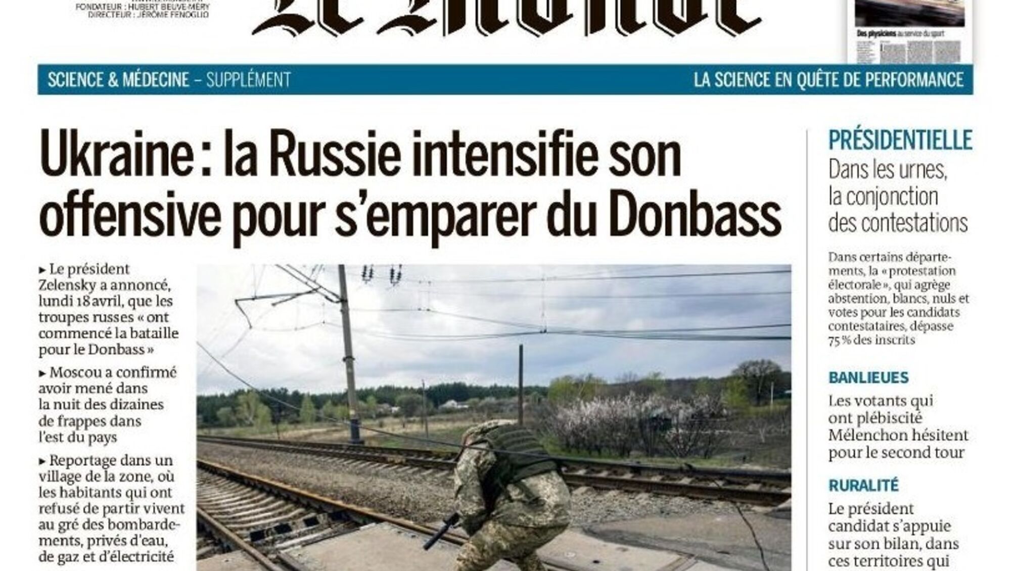 Главная газета Франции обнародовала статью о стопкоровце из Донецкой области