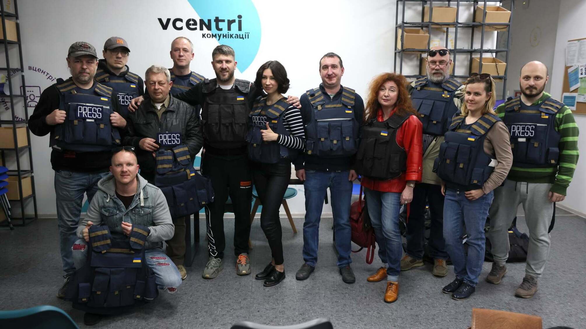 Журналисты в бронежилетах