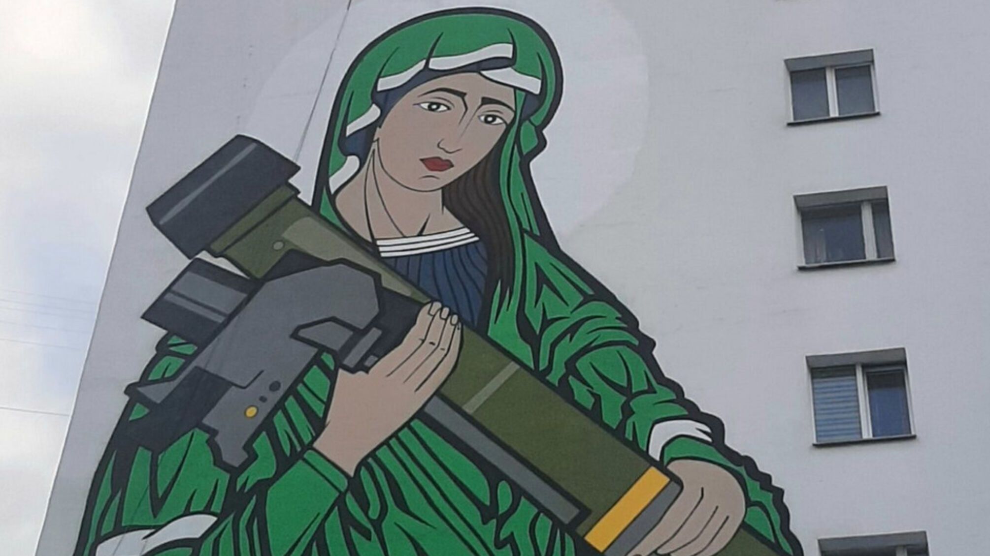 мурал 'Святая Джавелина'