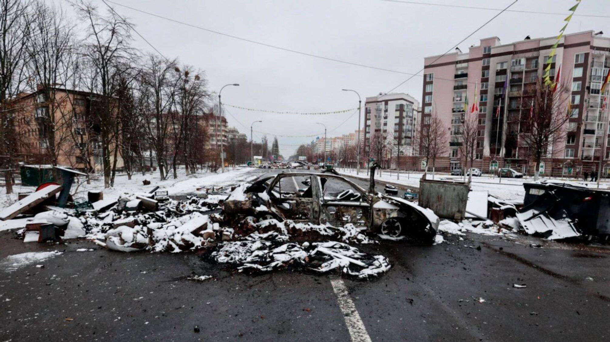 разбитая машина взрыв