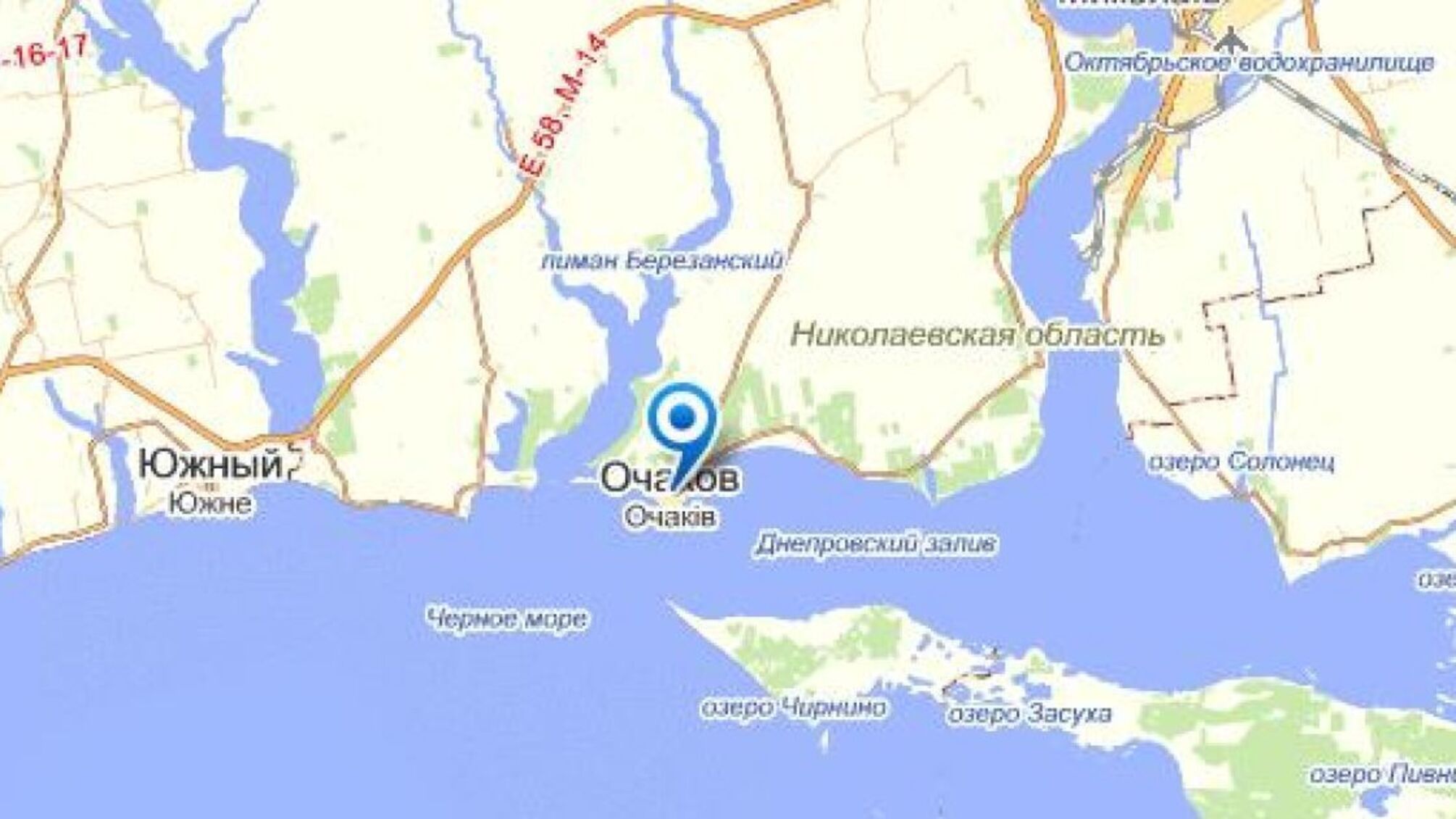 очаків карта миколаїв