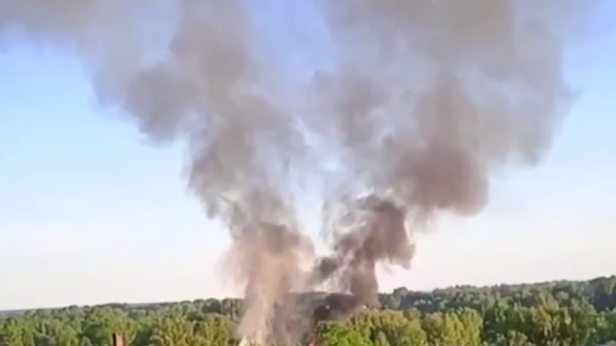 Обстріл Сумської області дим