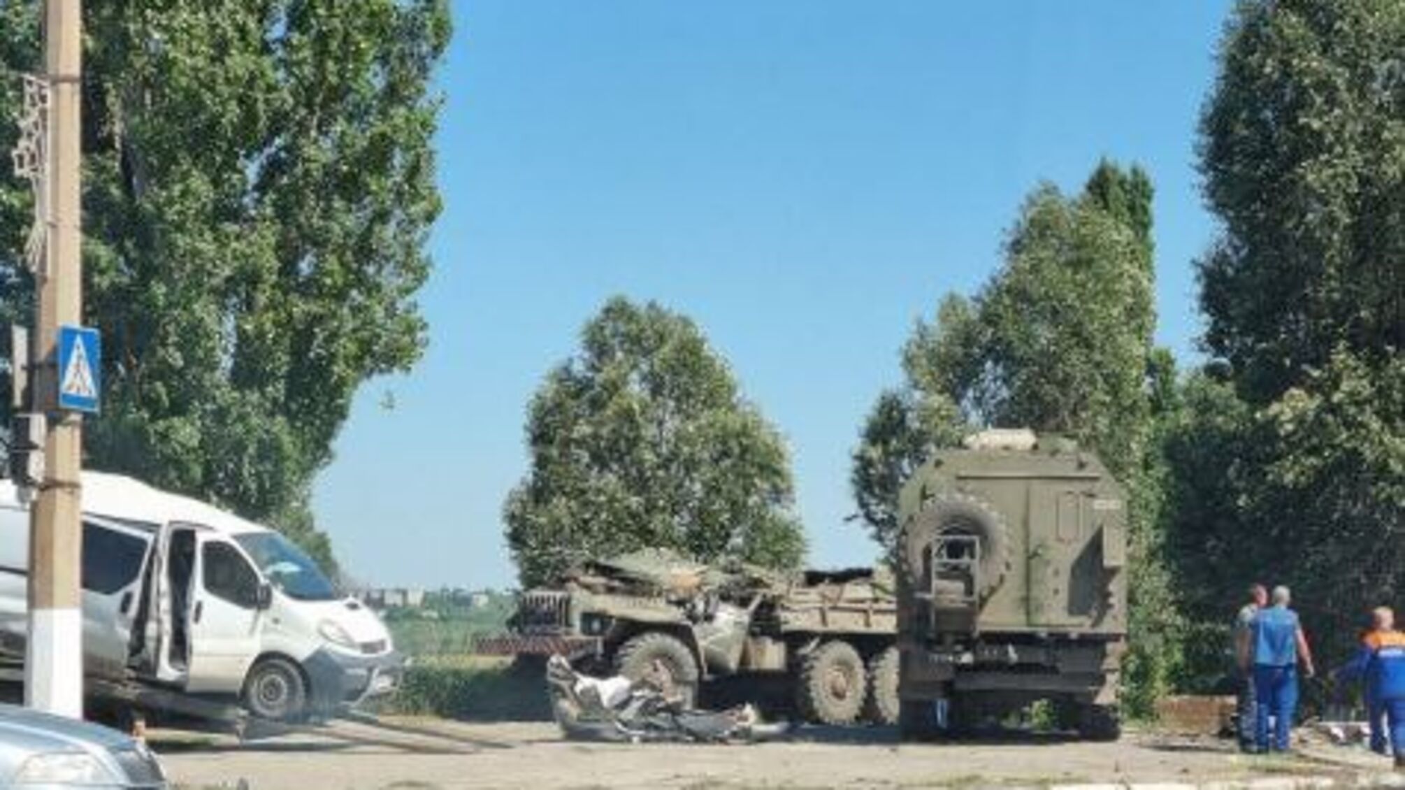 российские солдаты напились и устроили ДТП